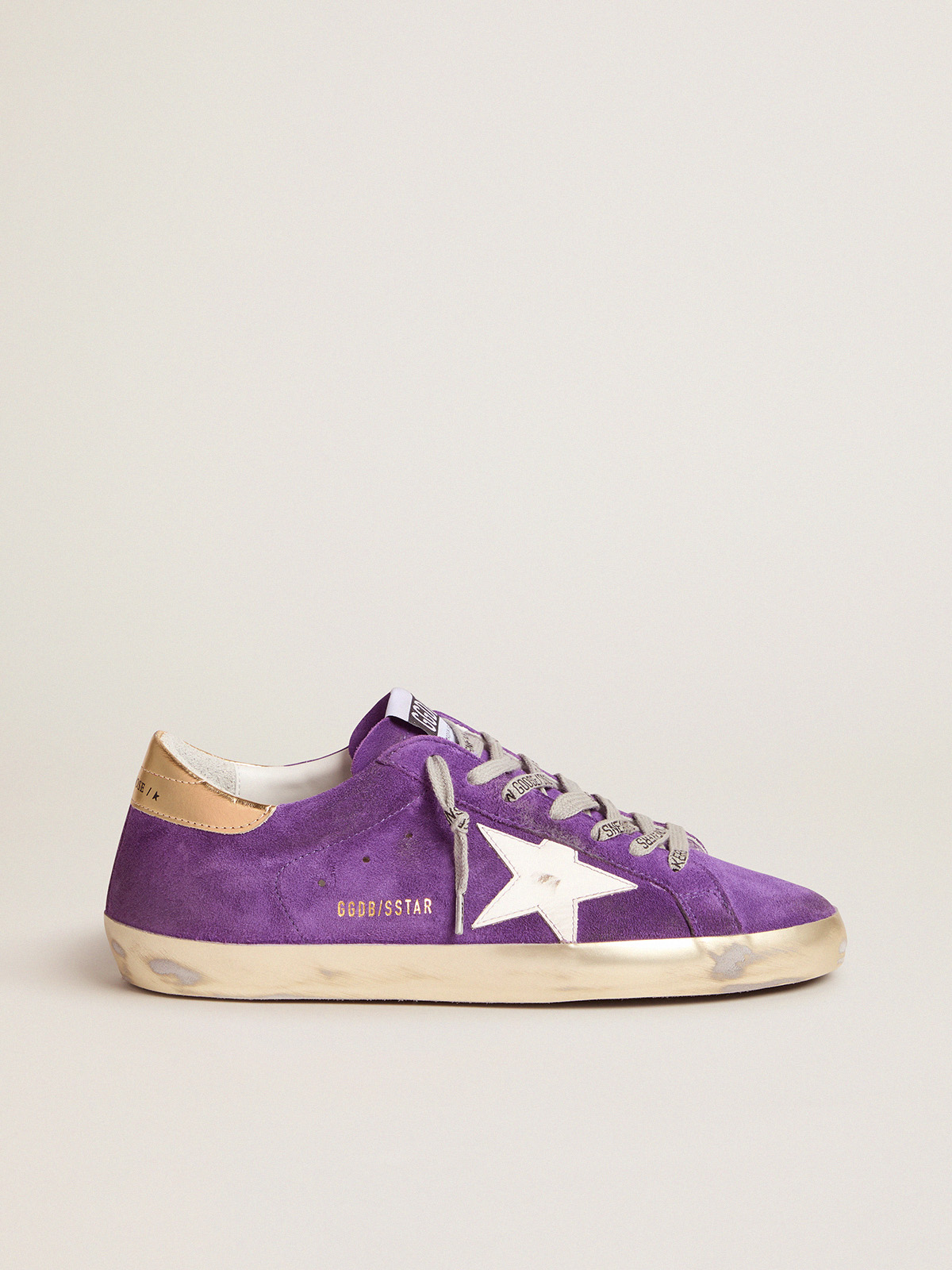 Purple suede Super-Star sneakers with gold heel tab | Golden Goose