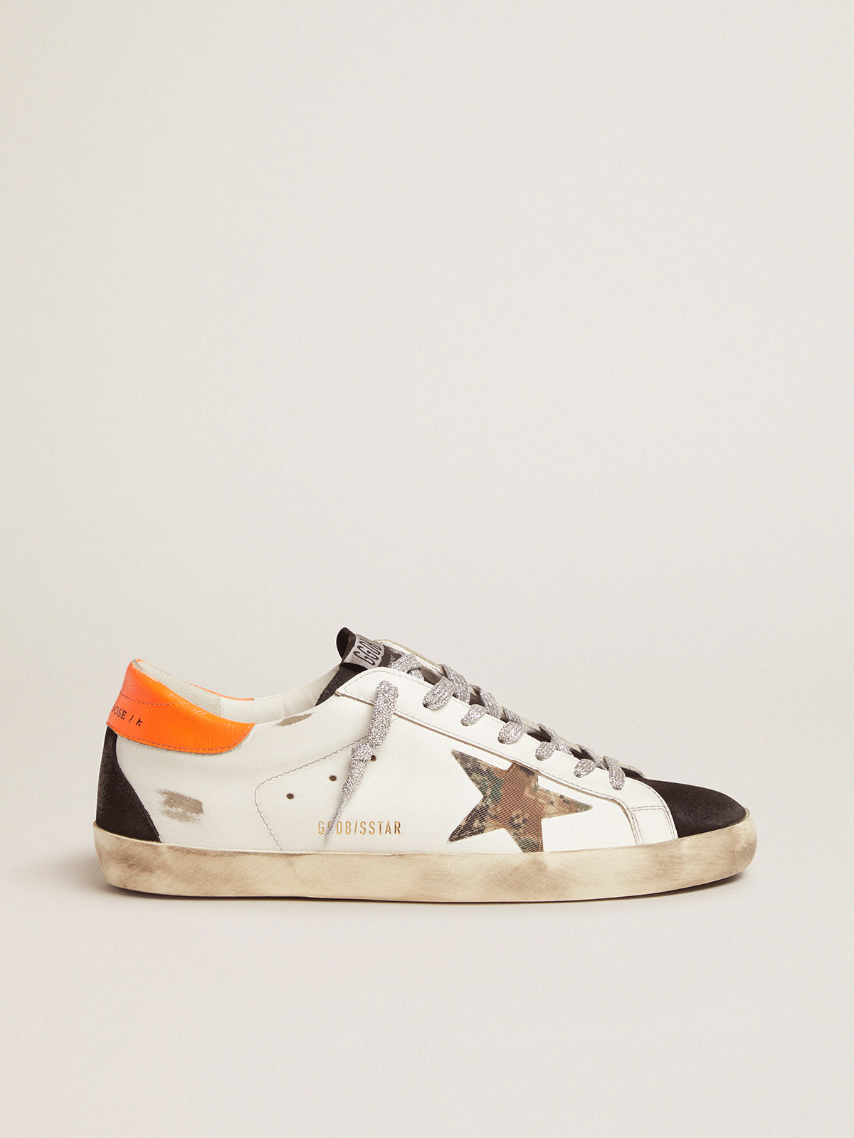 Super-Star sneakers with pixel camouflage star | Golden Goose