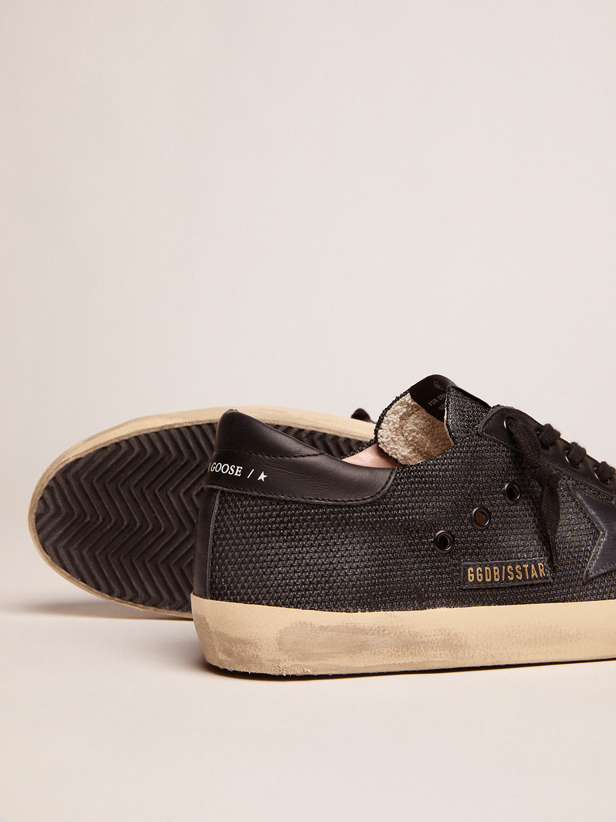 Super-Star Penstar sneakers in black mesh and leather | Golden Goose