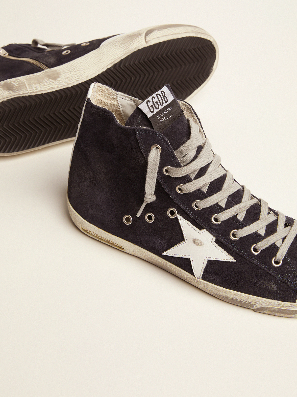 Men's Francy in leather with leather star and heel tab | Golden Goose