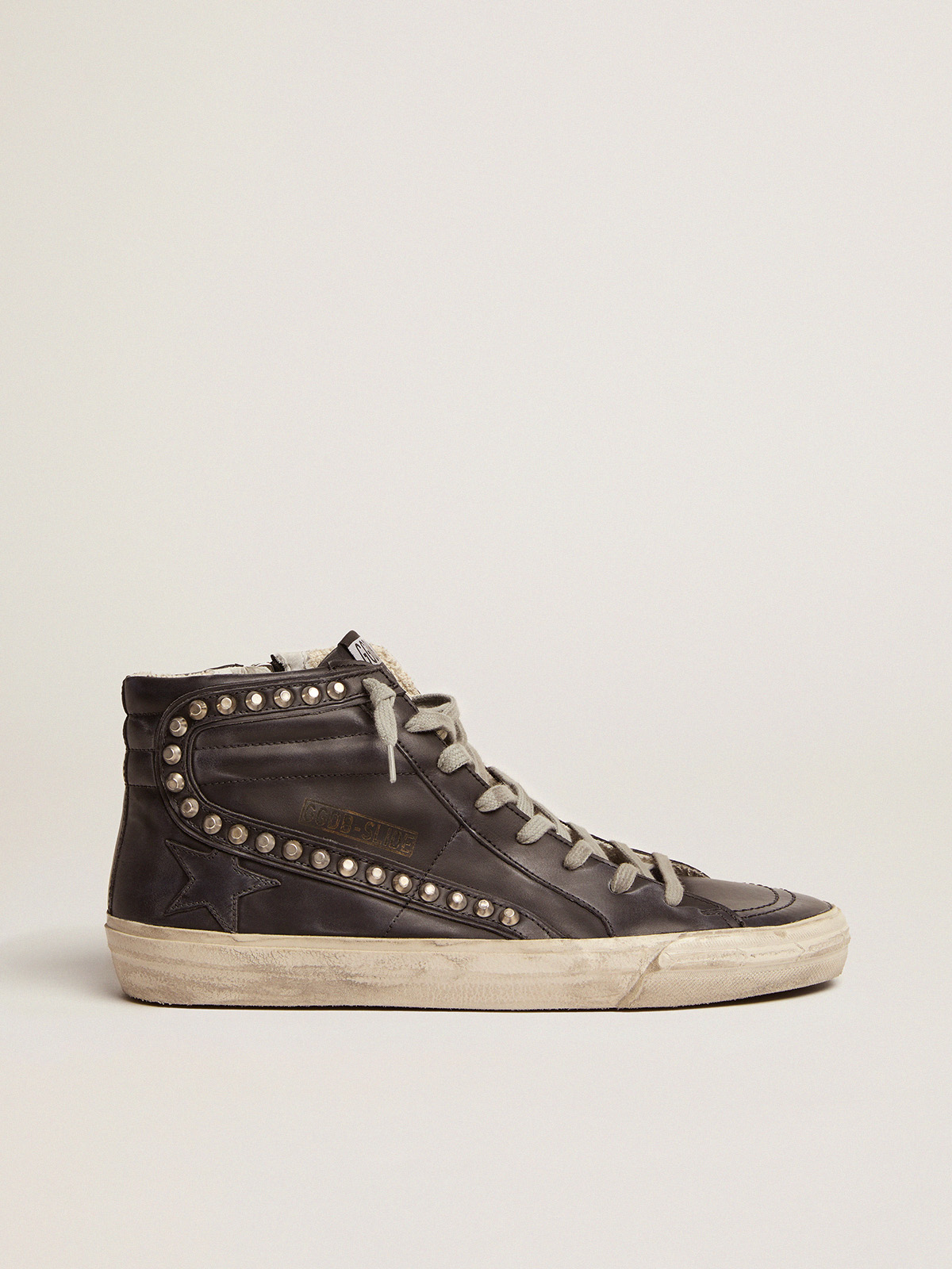 Men\'s Slide black with studs | Golden Goose