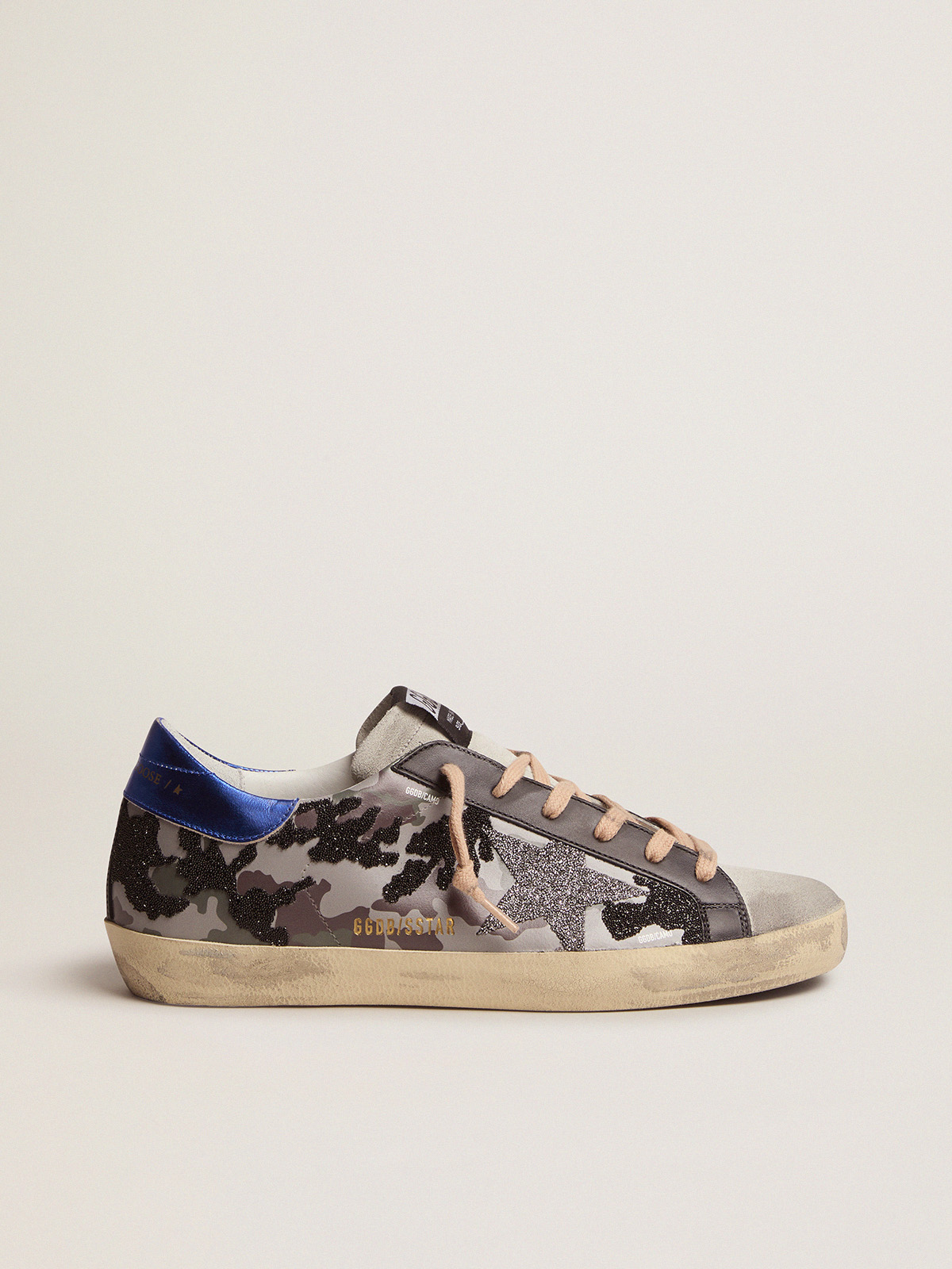 Camouflage Super-Star sneakers with glitter | Golden Goose