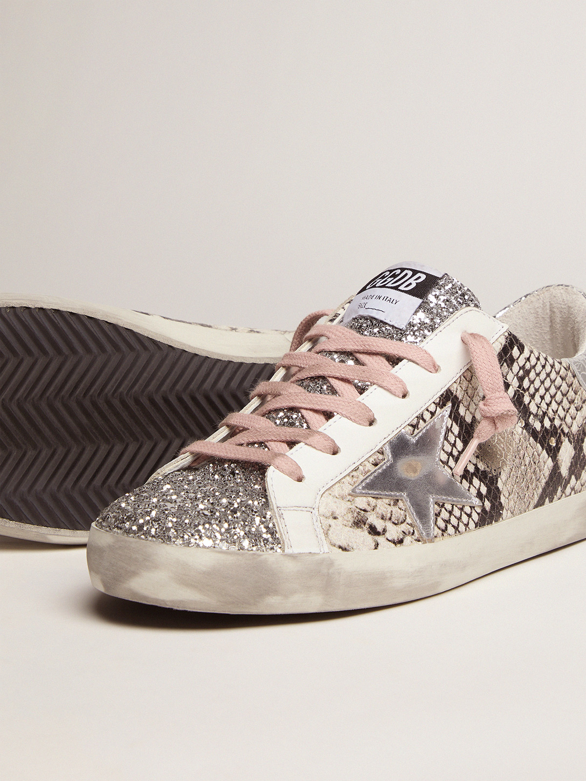 Snake print cheap golden goose