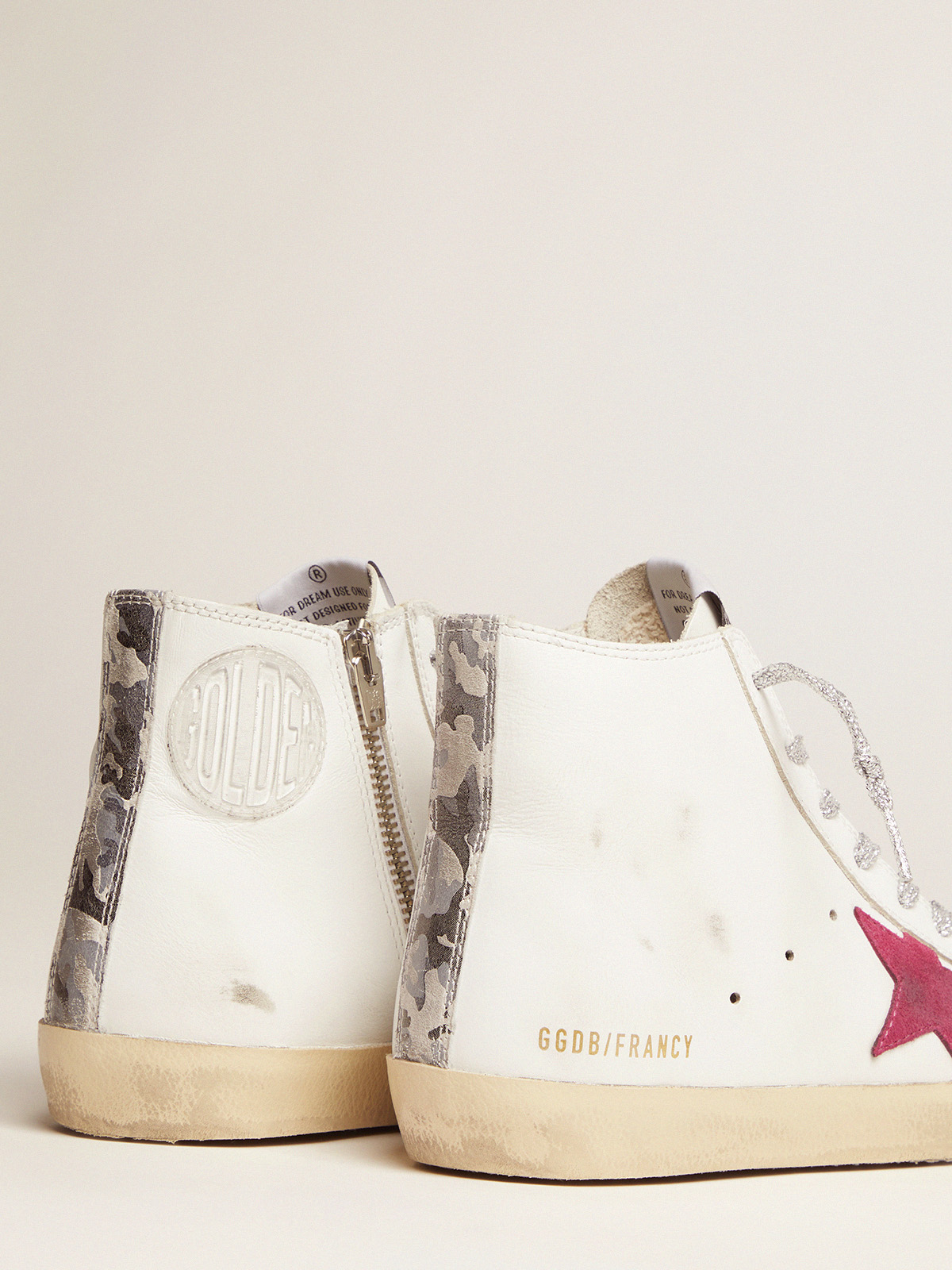 Francy sneakers with red star and camouflage insert | Golden Goose
