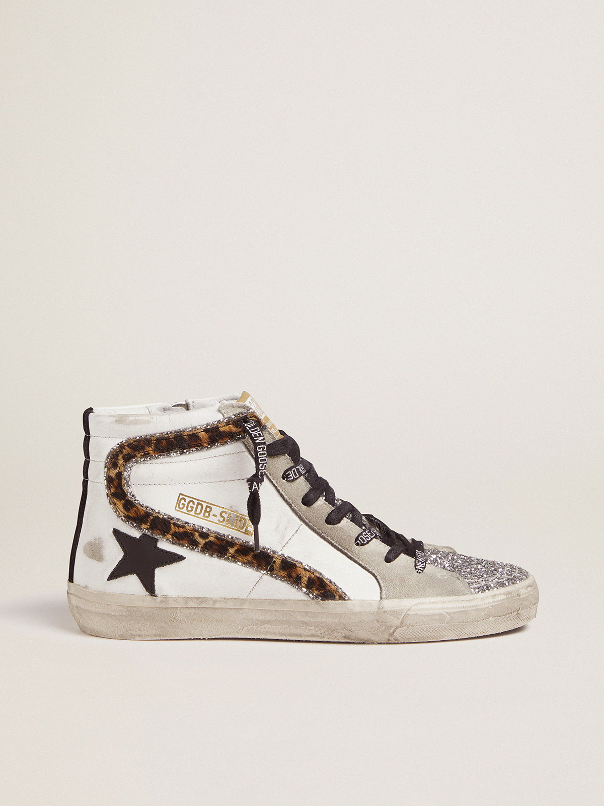 Golden goose cheap leopard glitter sneakers