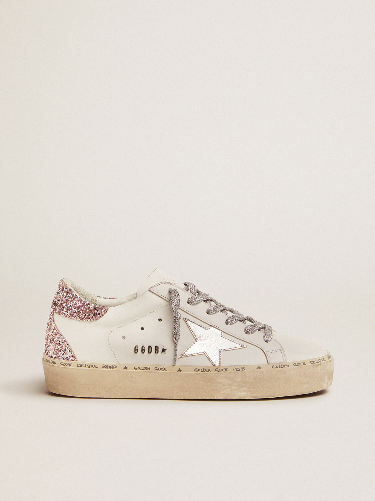 Hi Star sneakers with laminated leather star and glitter heel tab