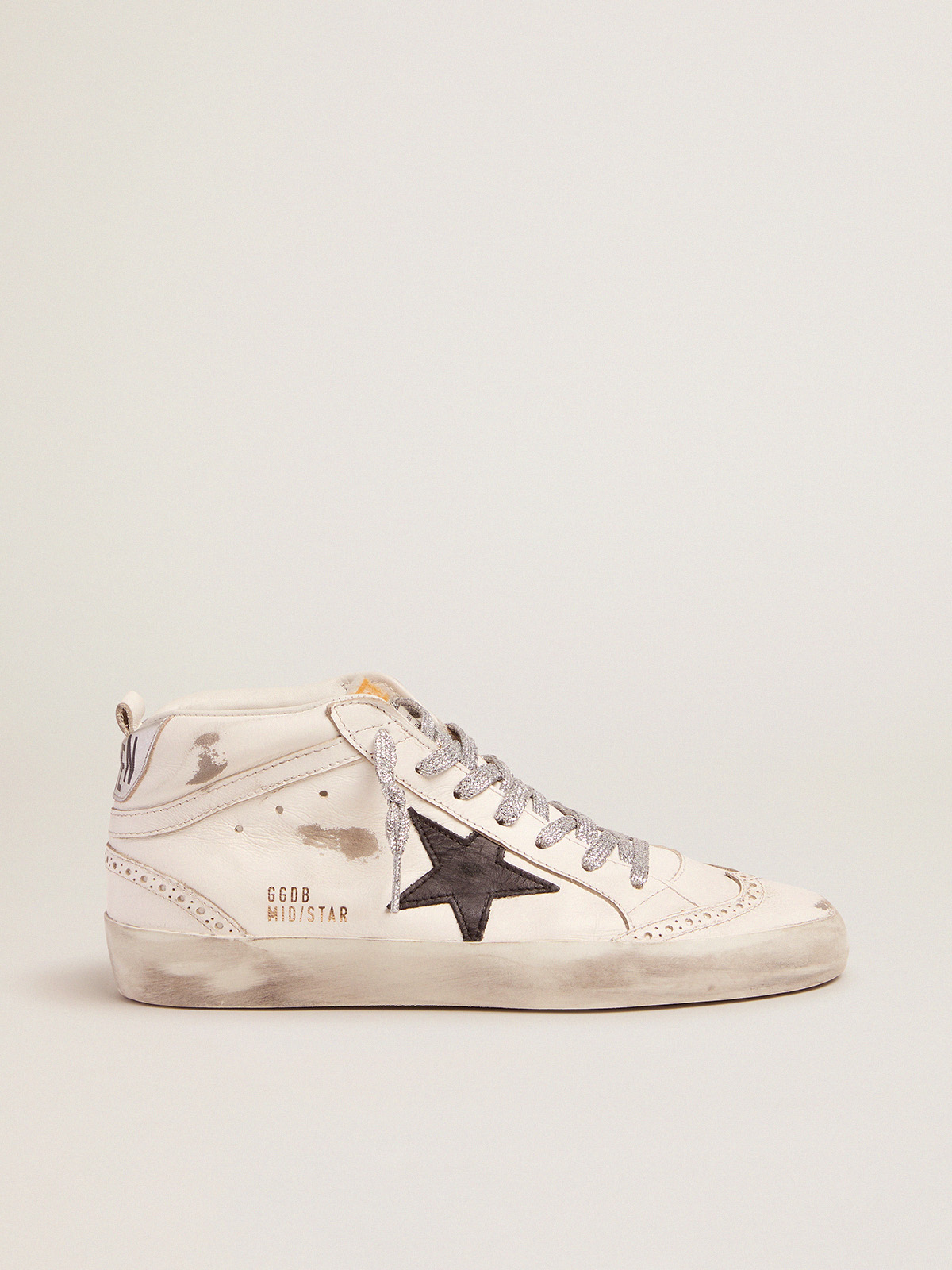 Women\'s Mid Star with laminated heel tab and glitter laces | Golden Goose