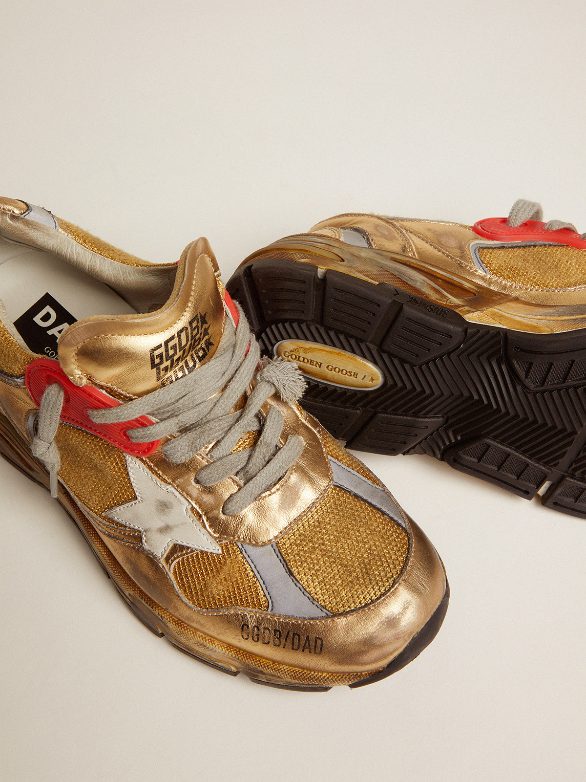 Women's gold Dad-Star sneakers | Golden Goose