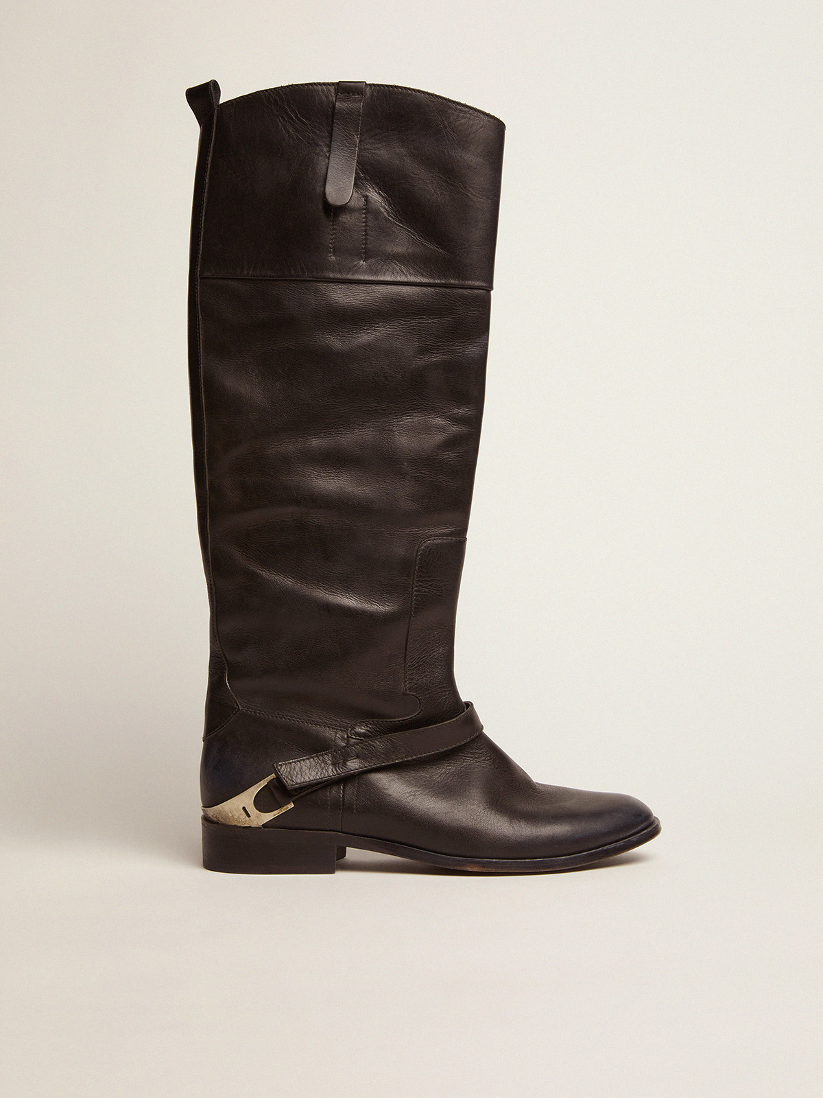 Golden Goose Cowboy Boots in Black Distressed Leather (40) - More Than You  Can Imagine