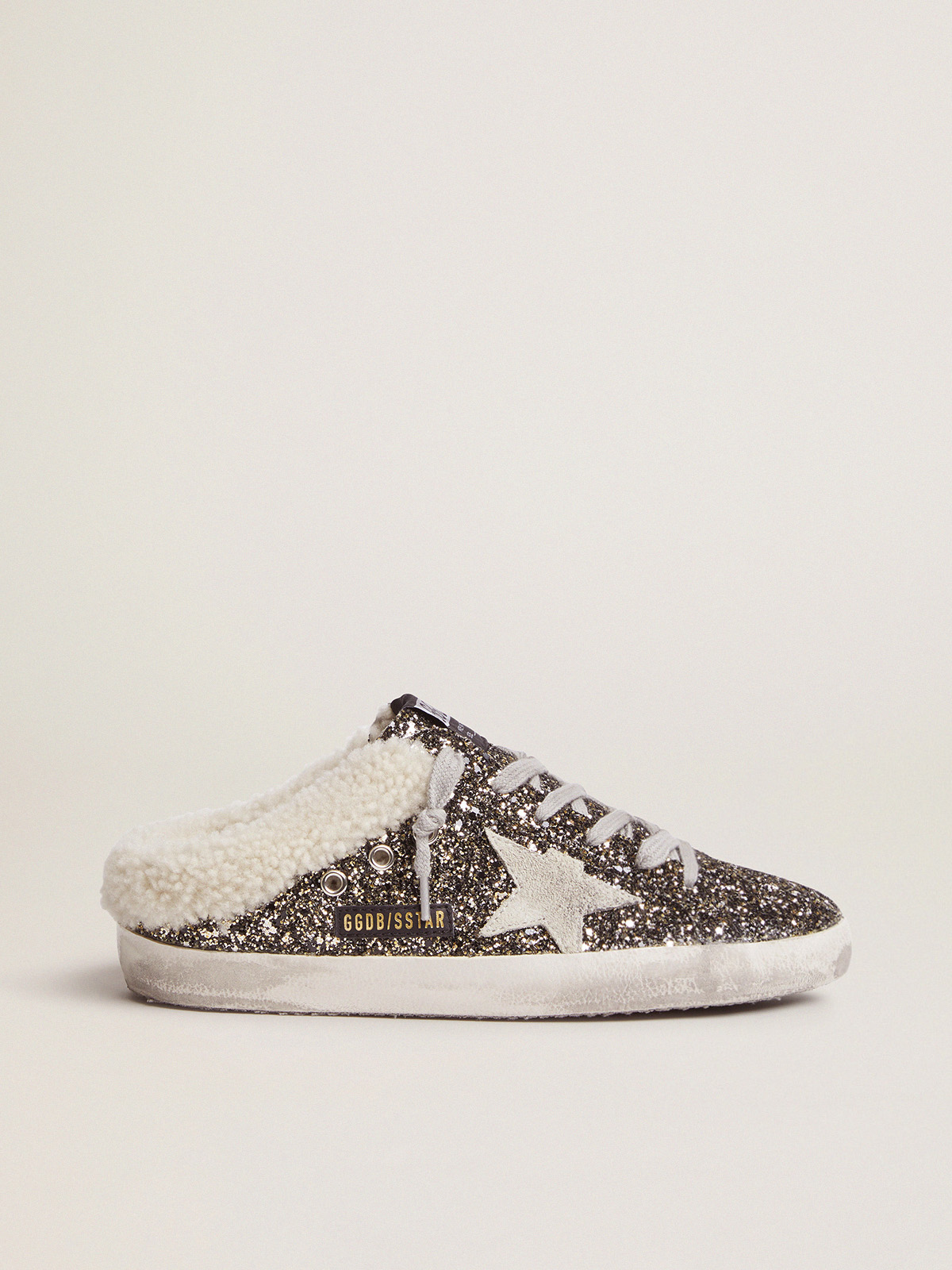 Golden goose cheap slide glitter