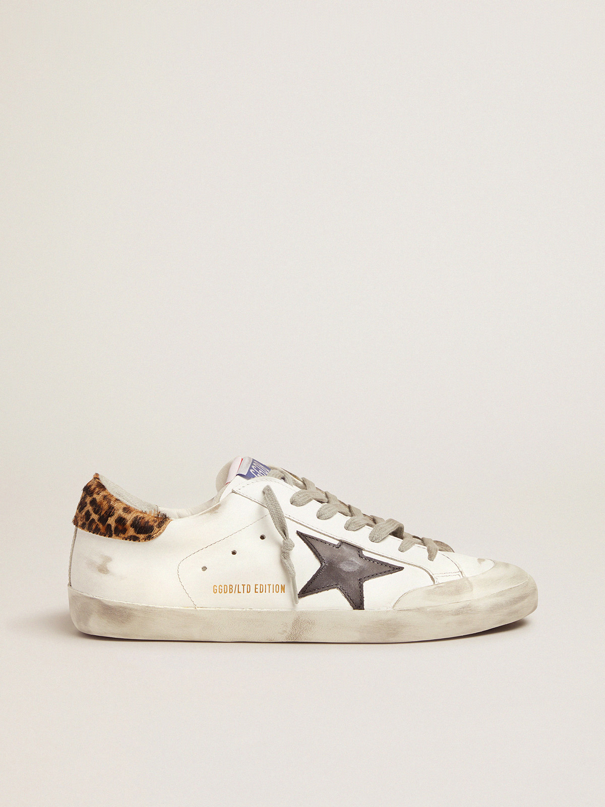 Men's Limited Edition LAB Super-Star sneakers with leopard-print