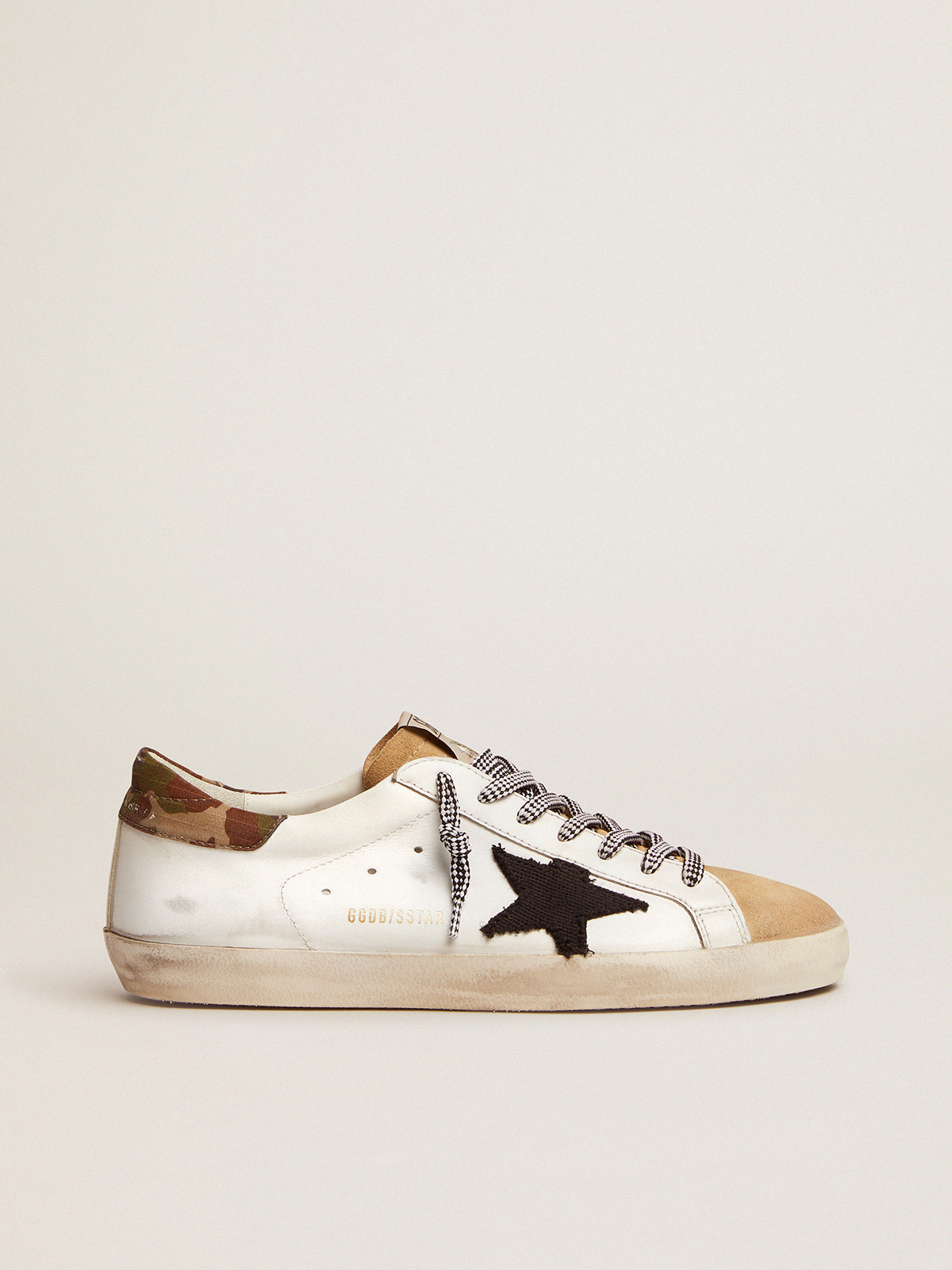 Super-Star LTD sneakers in white leather with camouflage heel tab