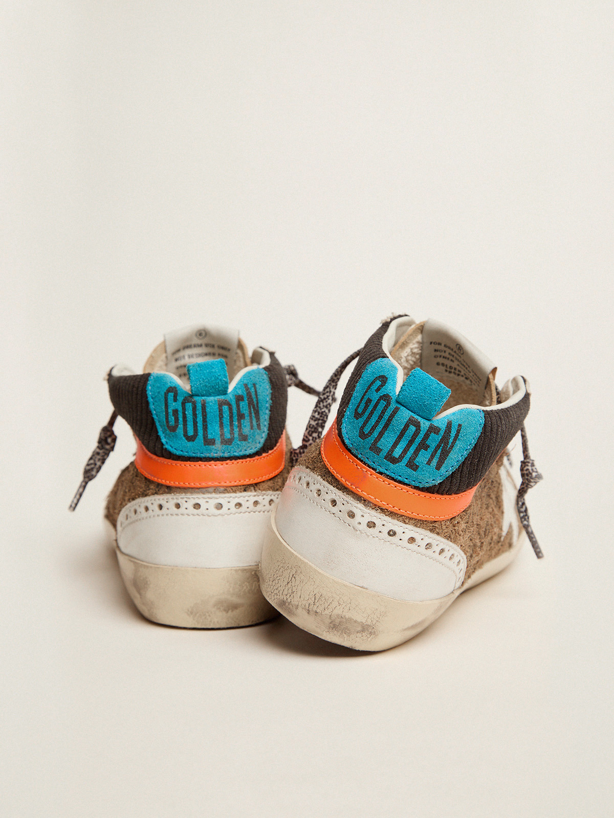 Mid Star LTD sneakers with leopard-print and corduroy suede upper | Golden  Goose