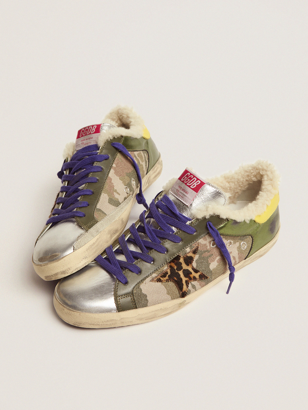 Golden goose sneakers superstar hotsell snow leopard black star