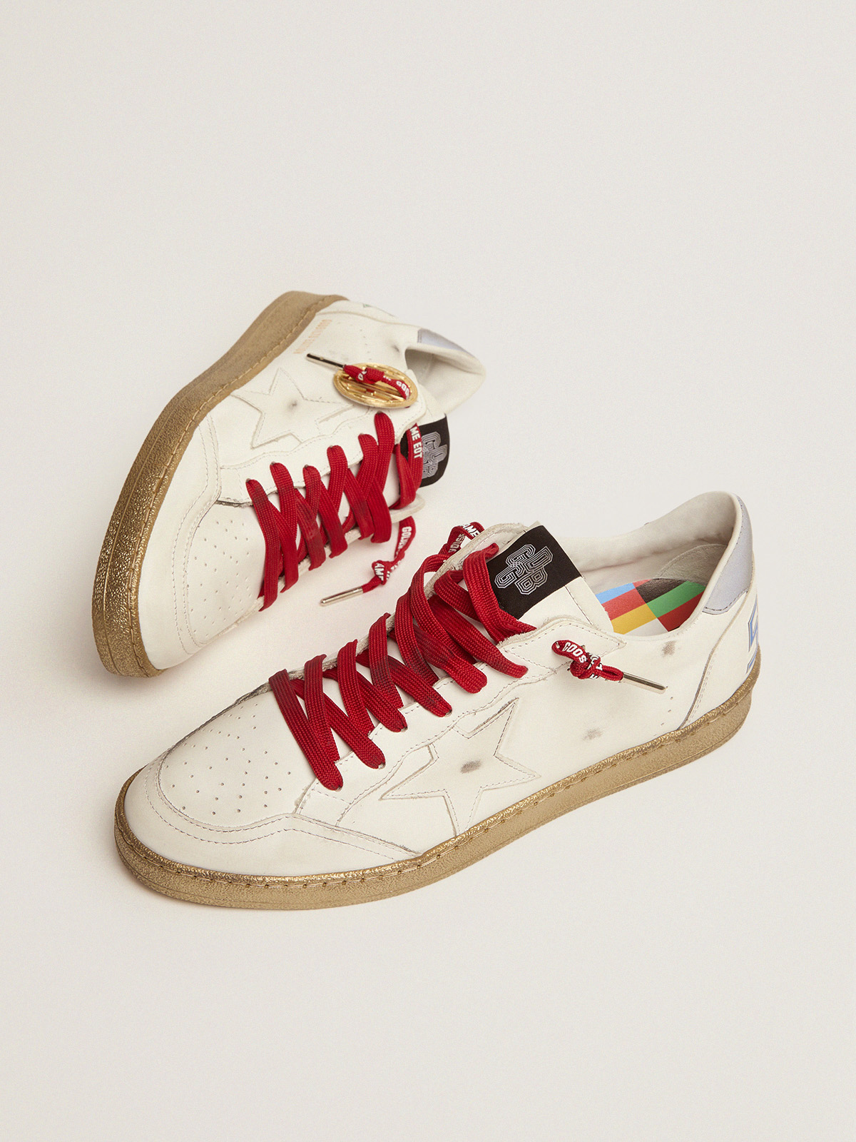 Ball Star sneakers in white leather for men | Golden Goose