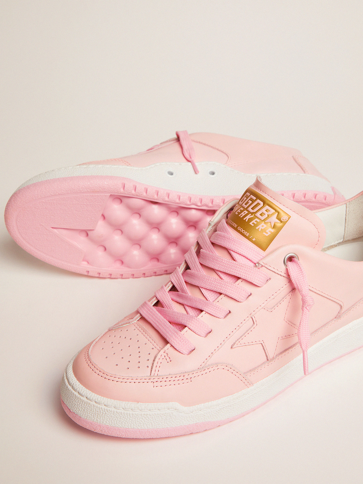Women's Yeah sneakers in pale pink leather | Golden Goose