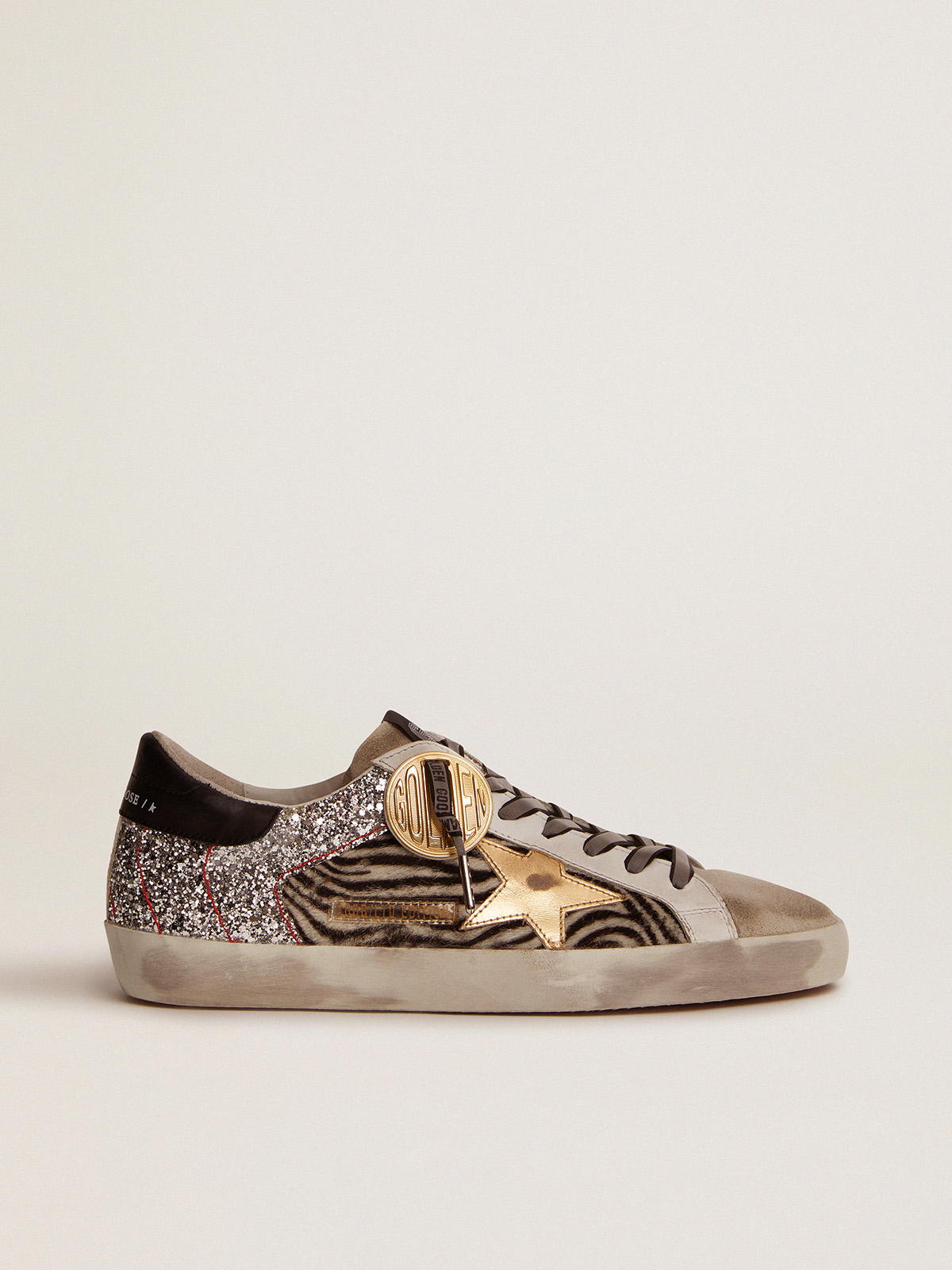 Golden goose women's superstar sales glitter sneakers