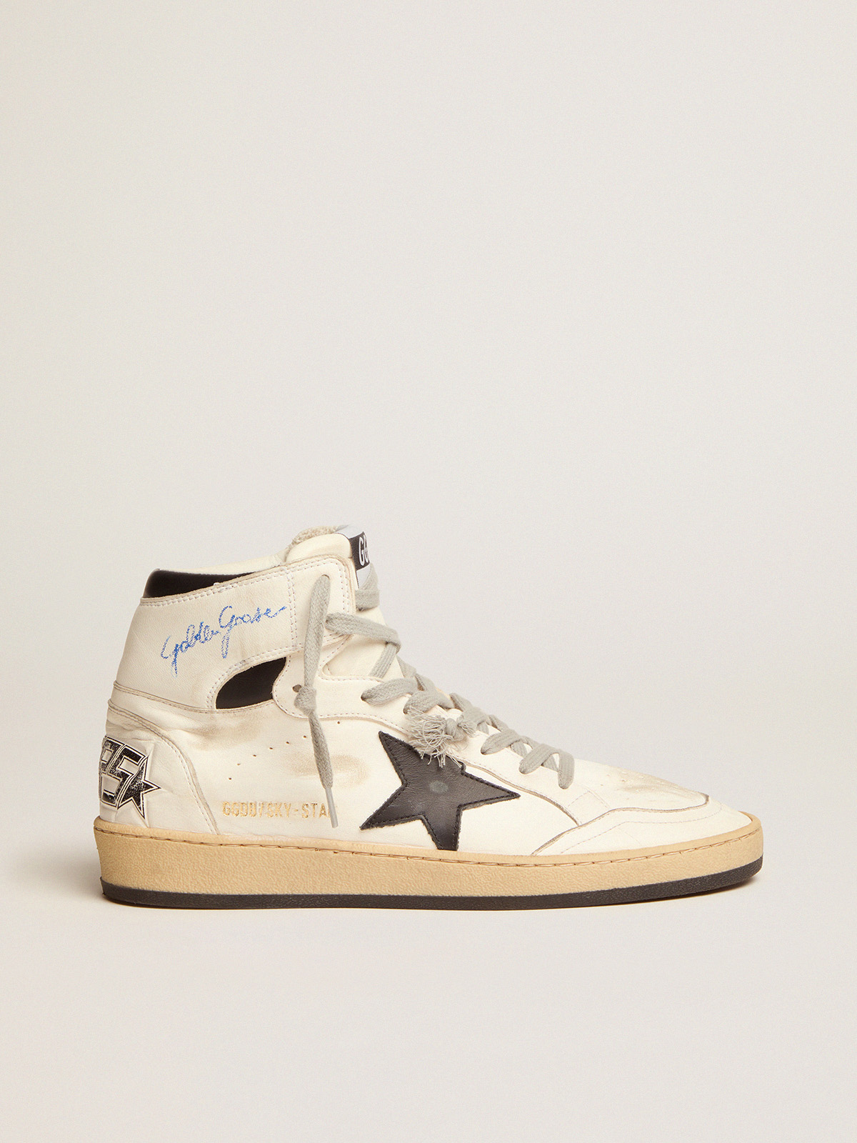 Women\'s Sky-Star with signature on the ankle and black inserts | Golden  Goose