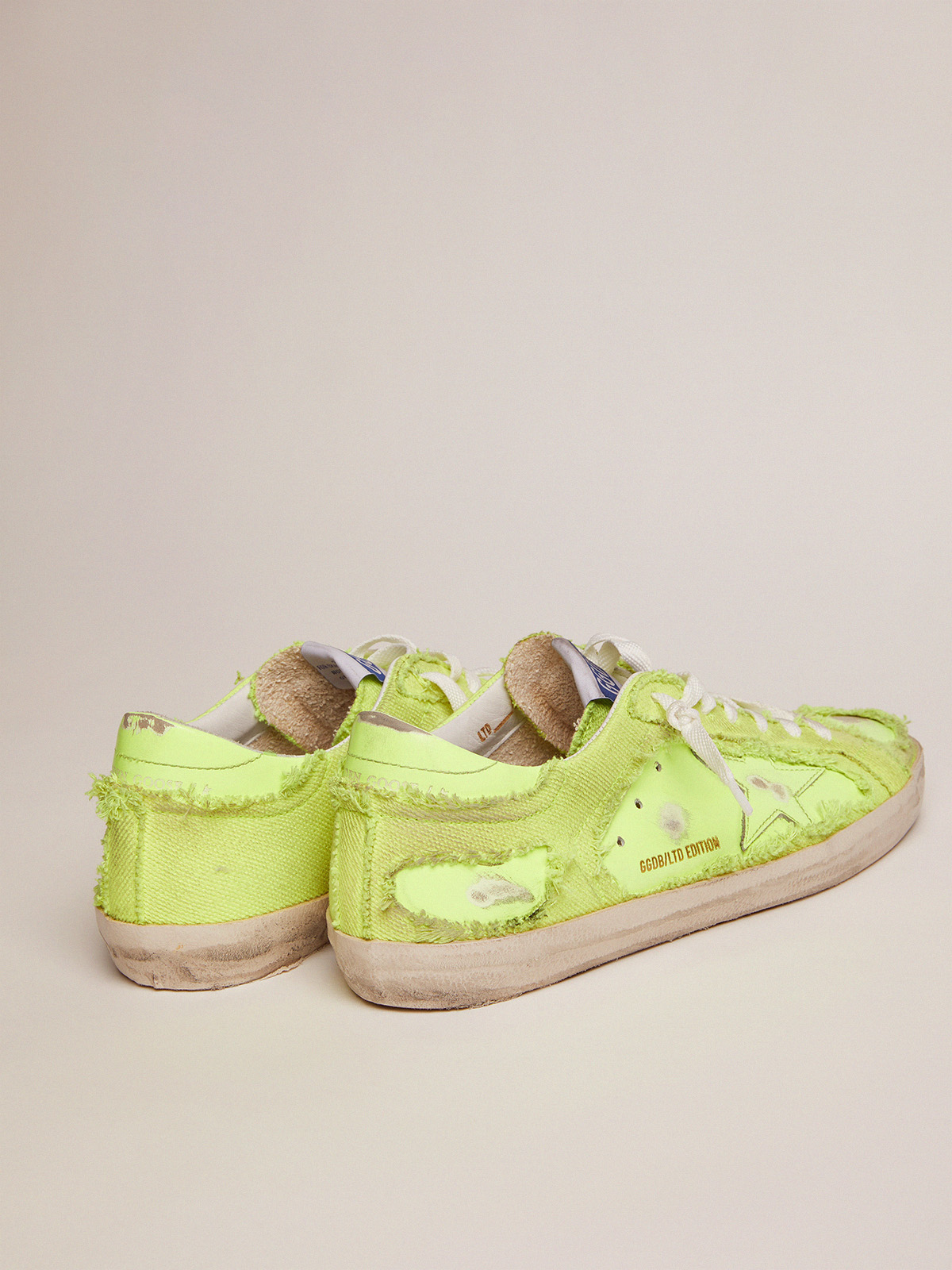 Super-Star LAB fluorescent yellow sneakers for women | Golden Goose