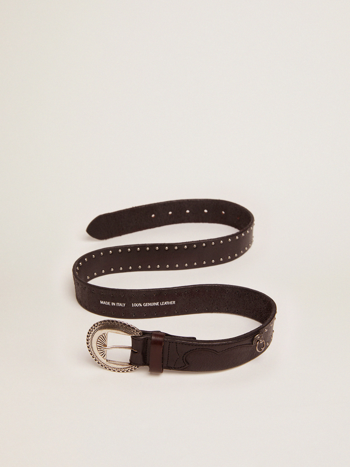 Louis Vuitton, A Louis Vuitton Black Leather Belt. Gilded monogram