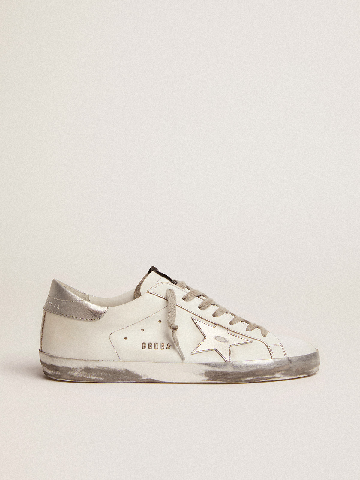 Men\'s Super-Star with laminated star and heel tab | Golden Goose