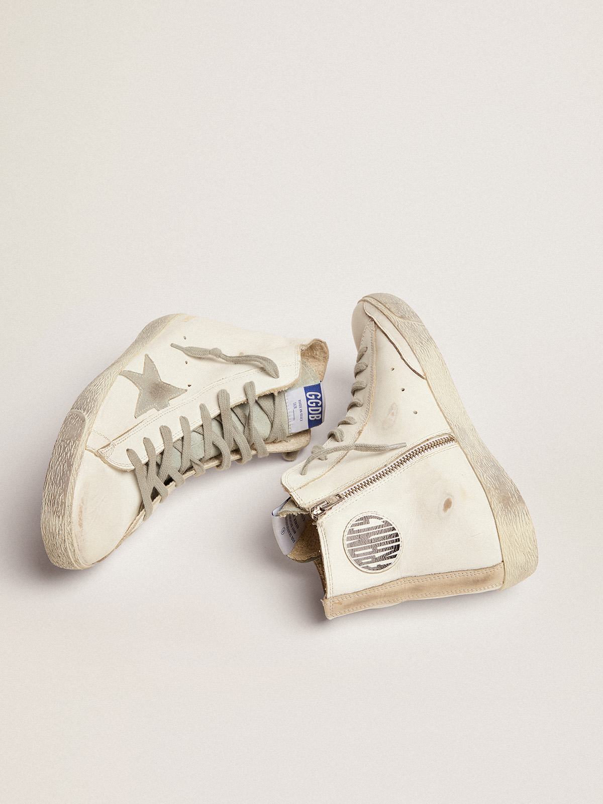 Francy sneakers in leather with silver star | Golden Goose