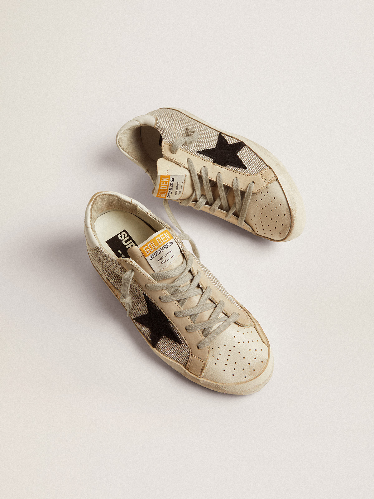 Golden Goose Superstar Mixed Leather Low-Top Sneakers