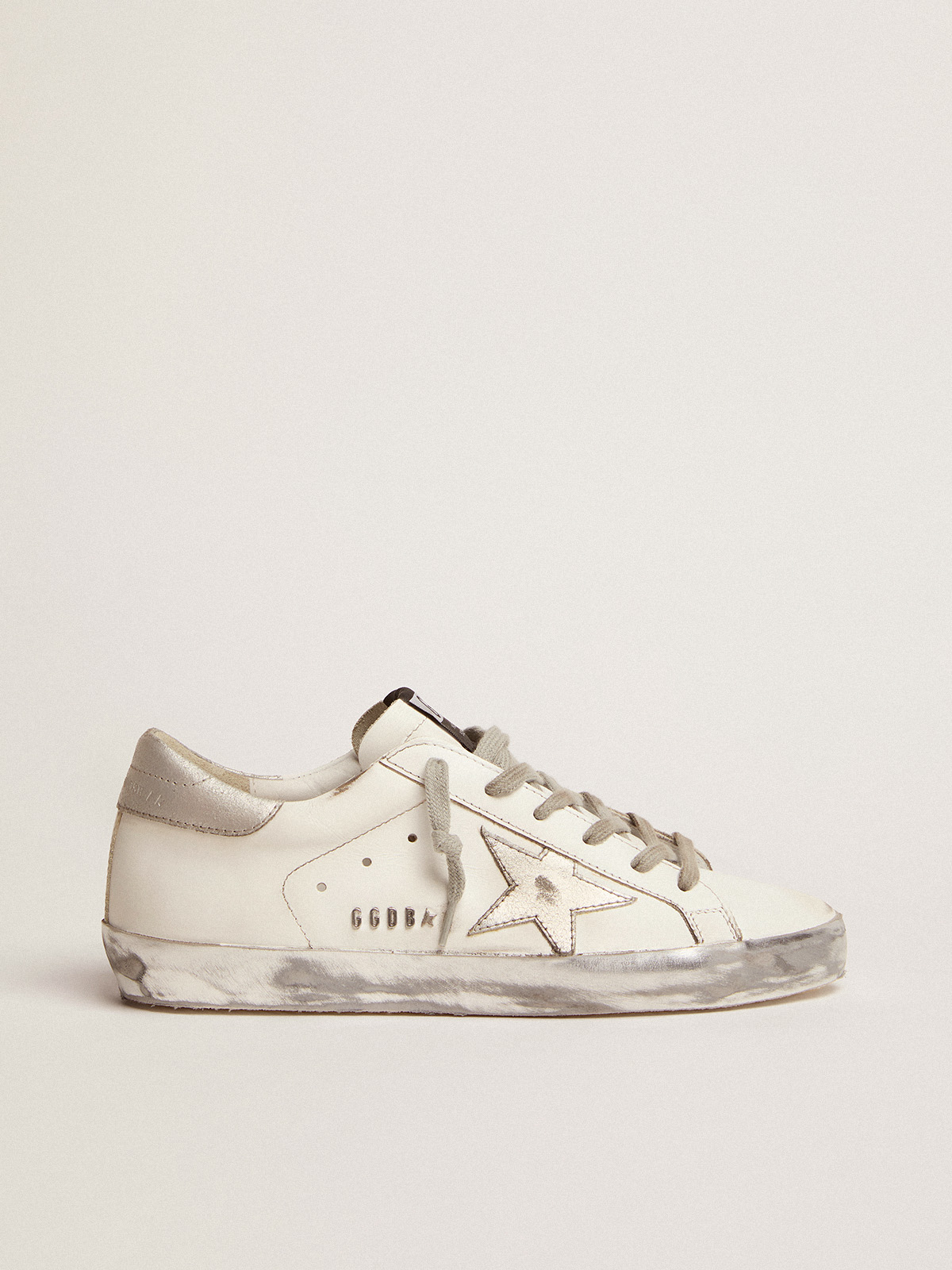 All white shop golden goose sneakers