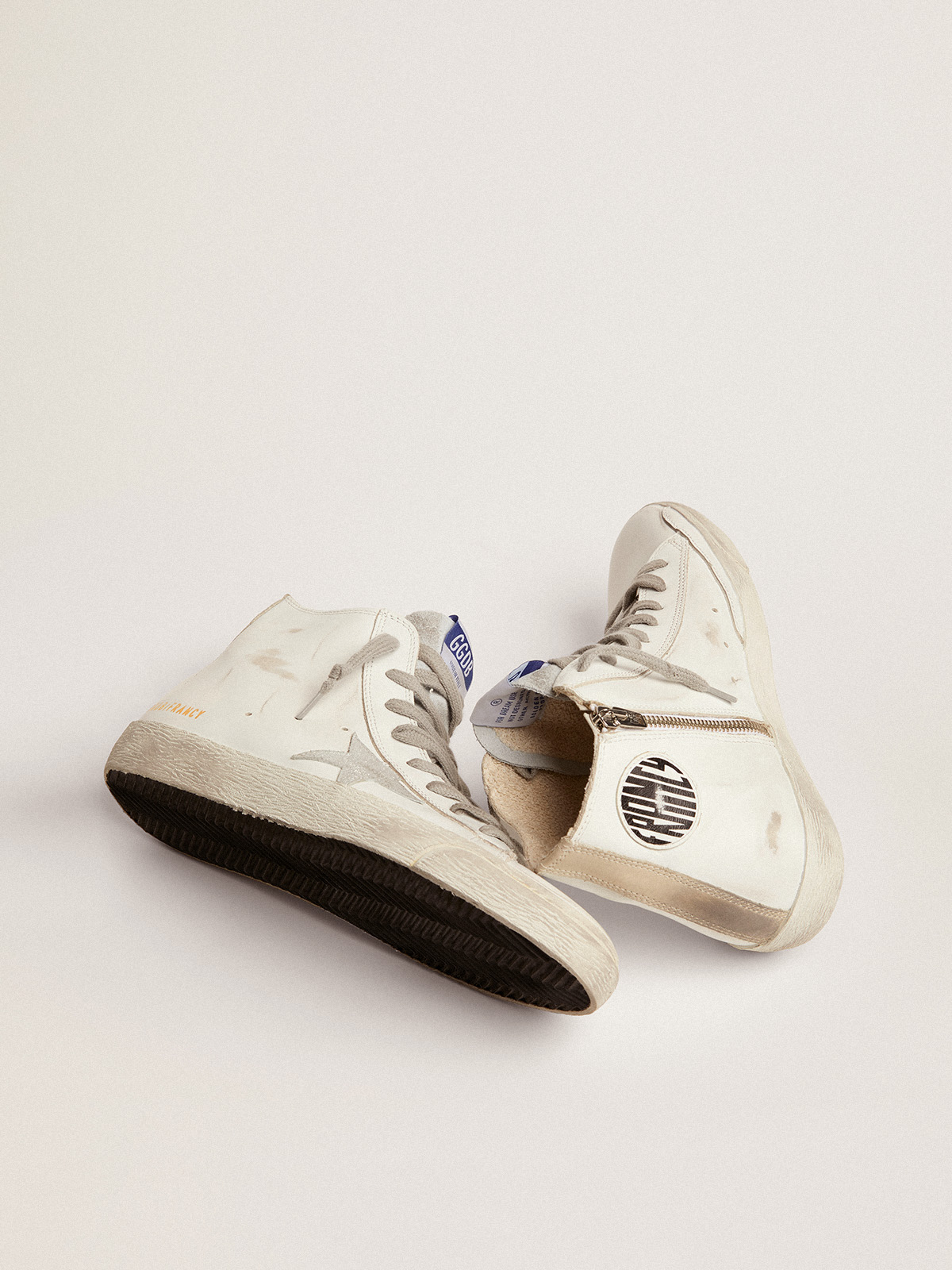 Francy sneakers in leather with suede star | Golden Goose