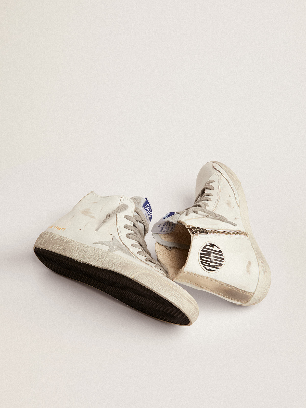 Women's Francy leather with suede star | Golden Goose