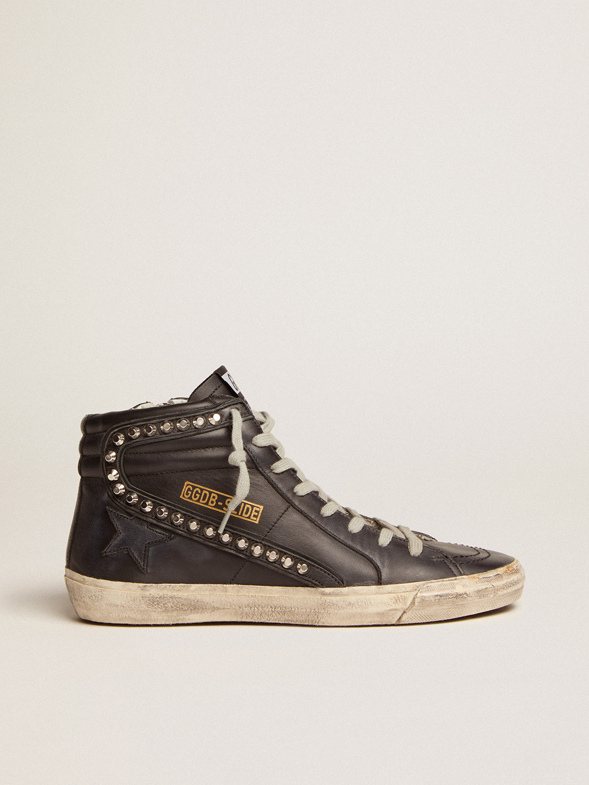 Women's Slide high-top sneakers with studs | Golden Goose