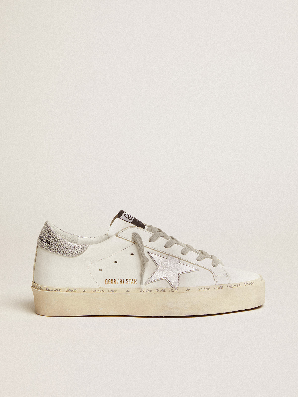 Women's Hi Star sneakers with silver heel tab | Golden Goose