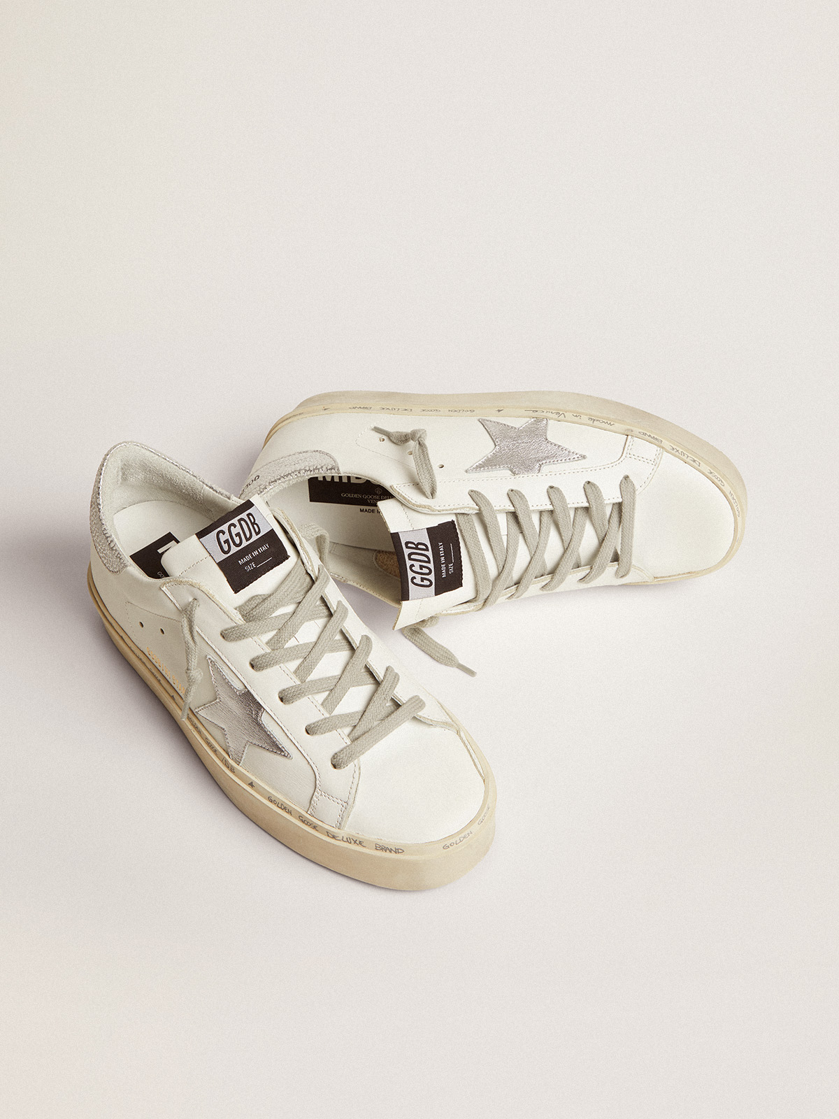 Golden goose women's store hi star leather sneakers