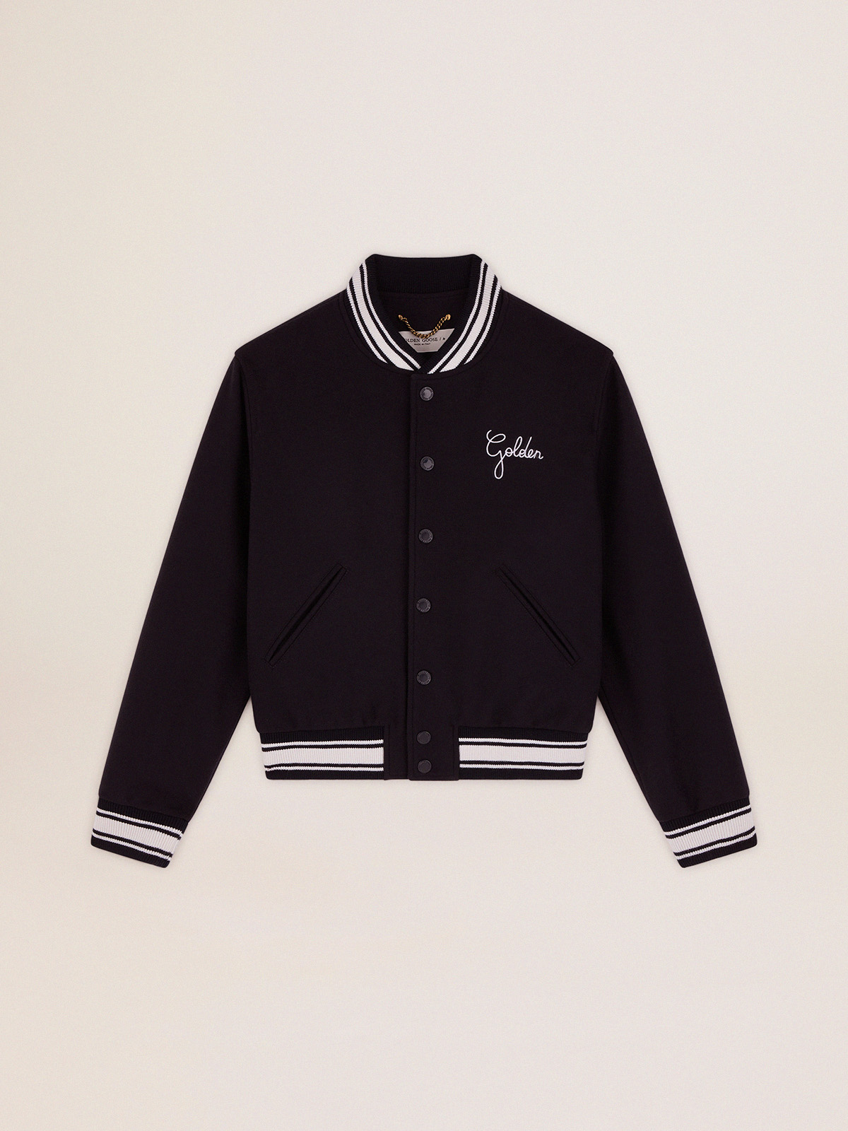 Men Navy Blue Bomber Jacket - Mready