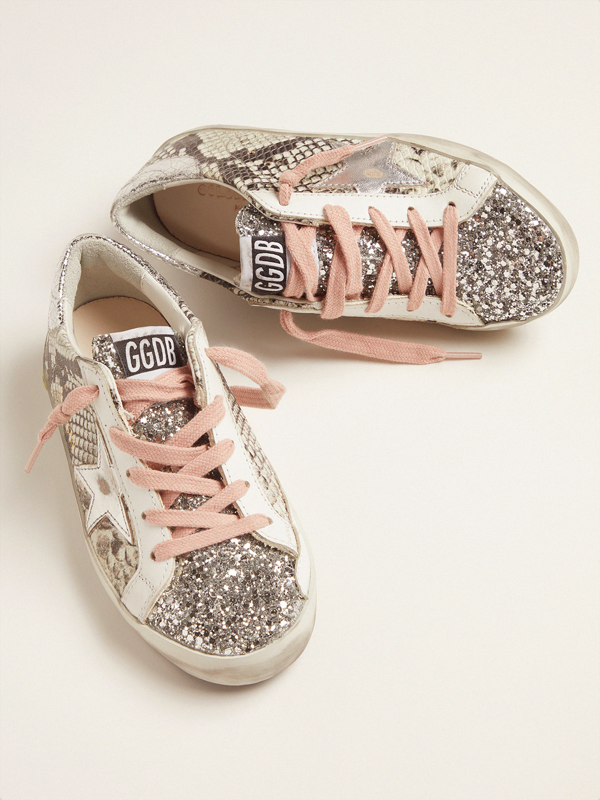 snakeskin golden goose sneakers