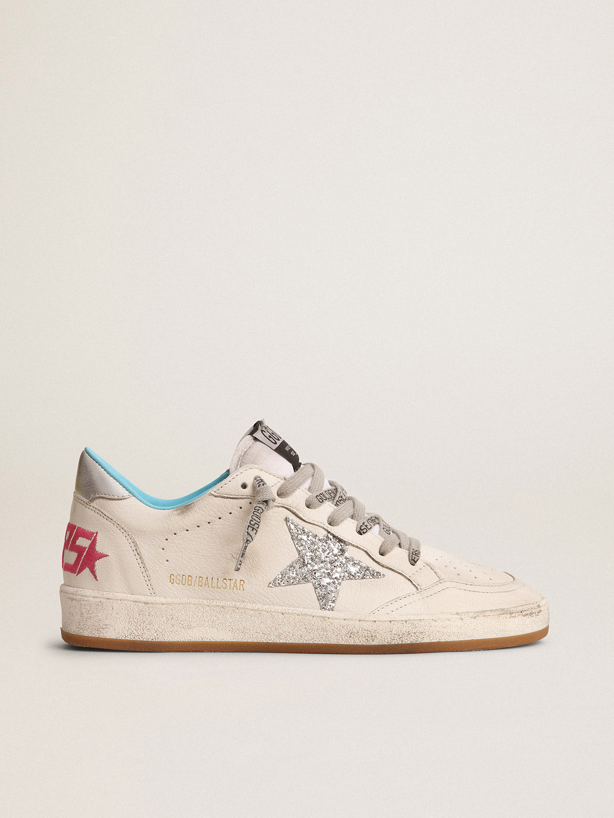 Women\'s Ball Star LTD with silver glitter star | Golden Goose