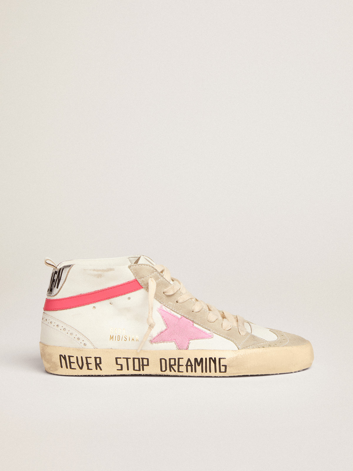 Pink high top hot sale golden goose sneakers