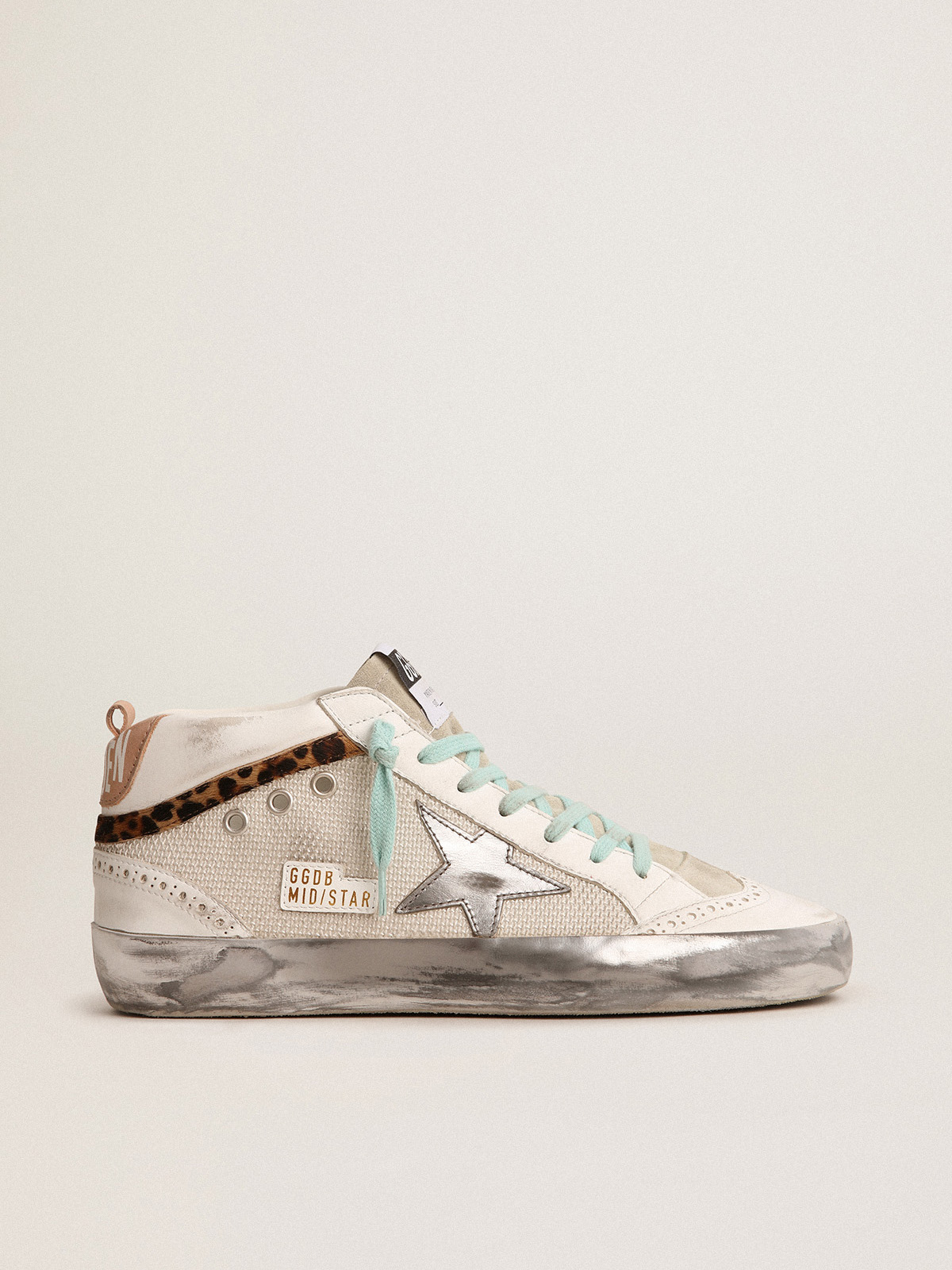 Mid star store leopard golden goose