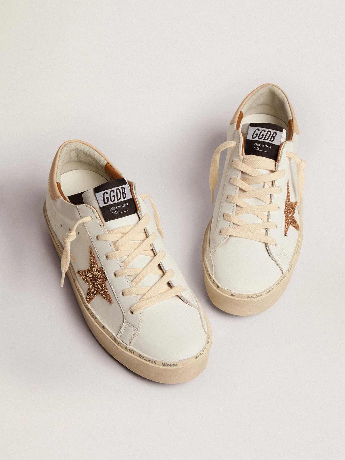 Women's Hi Star with gold glitter star | Golden Goose