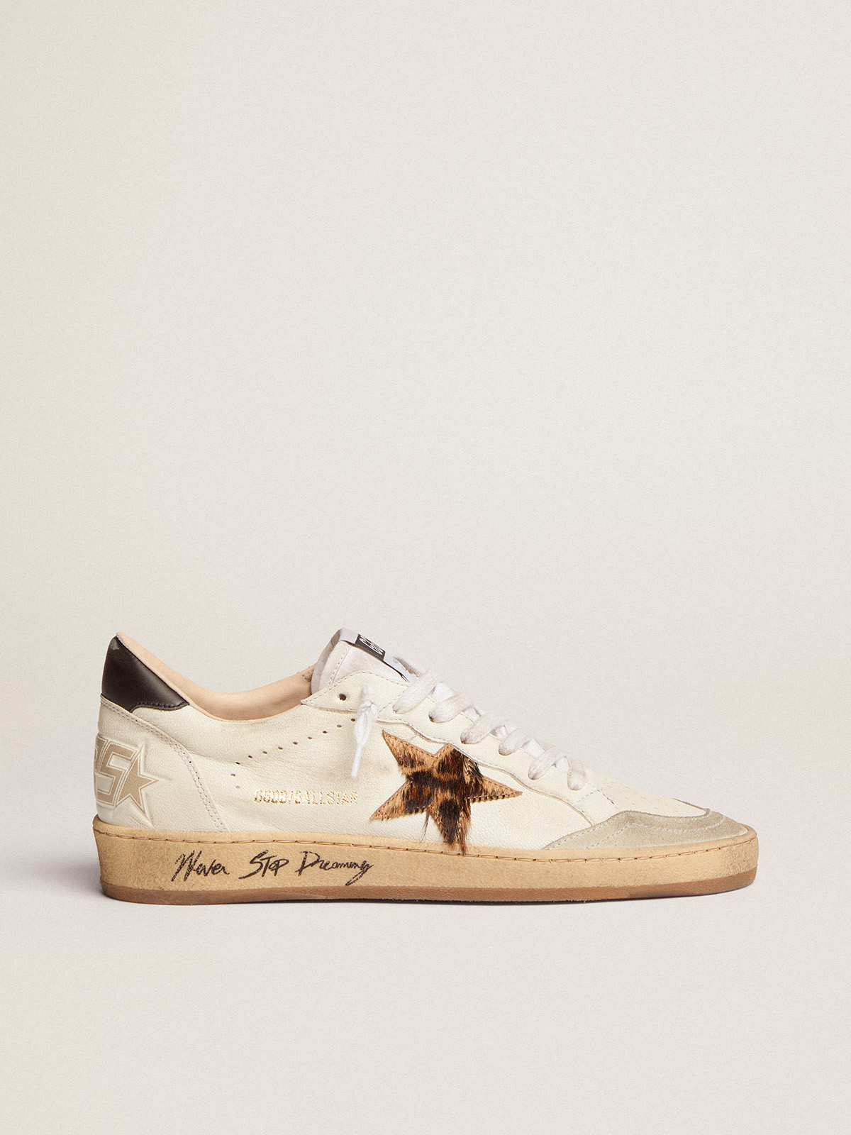 Women\'s Ball Star with leopard print pony skin star and black heel tab |  Golden Goose