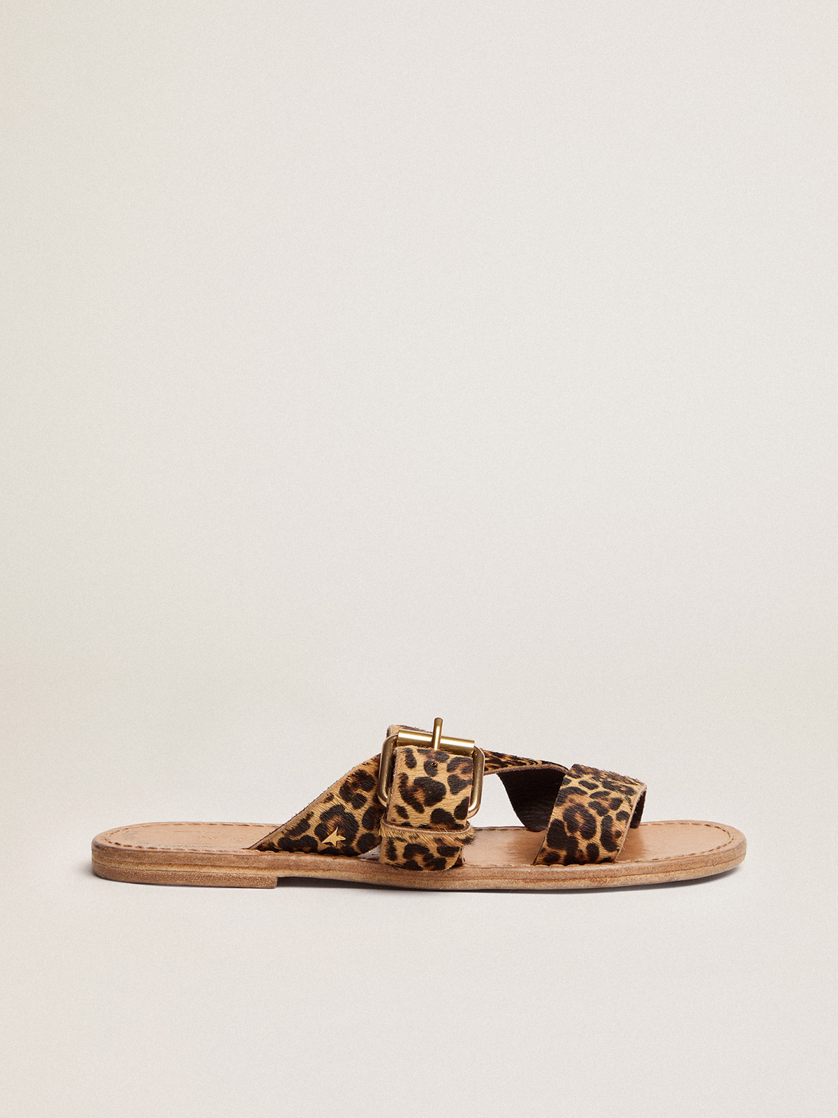 Ugg women's jane leopard best sale flat sandal