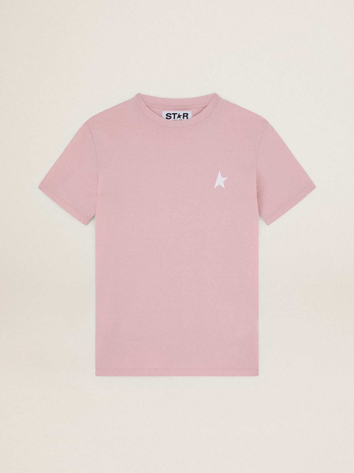 Lavender pink Star Collection T-shirt with white star on the front 