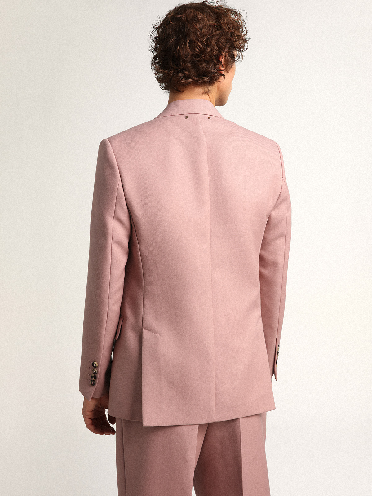 Pale mauve Journey Collection double-breasted blazer | Golden Goose