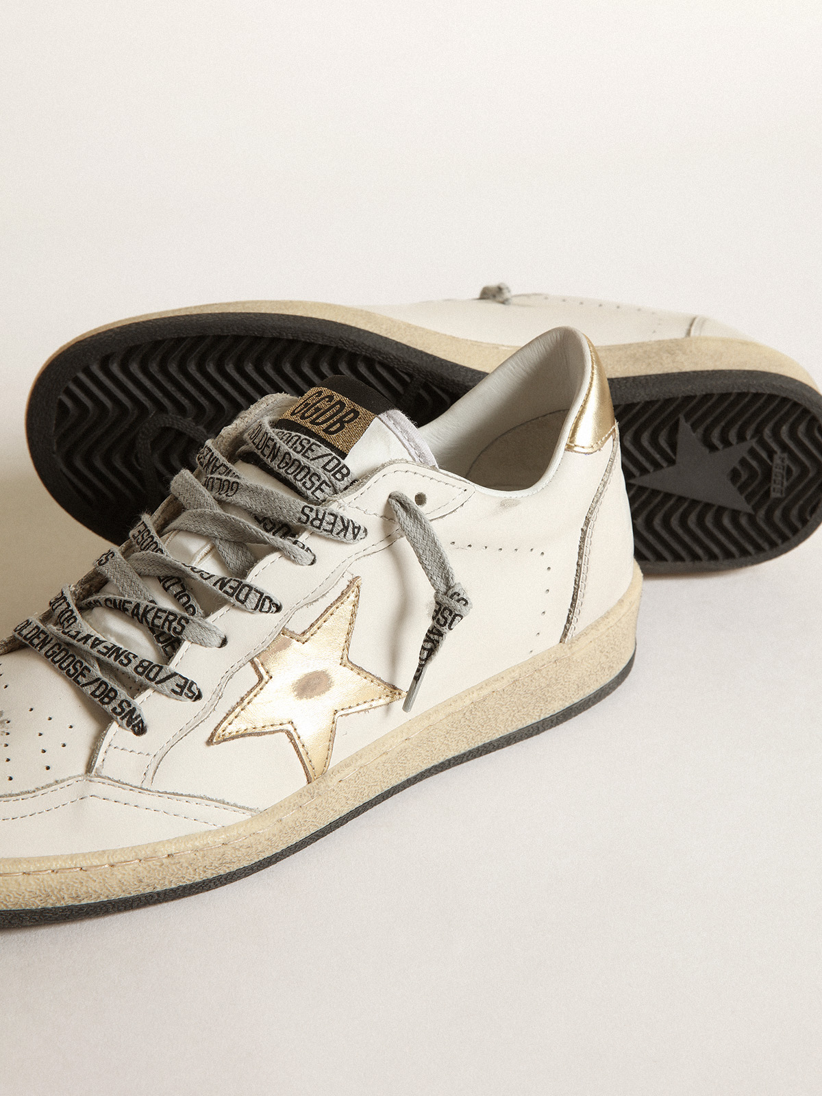 Ball Star sneakers with gold star and heel tab | Golden Goose