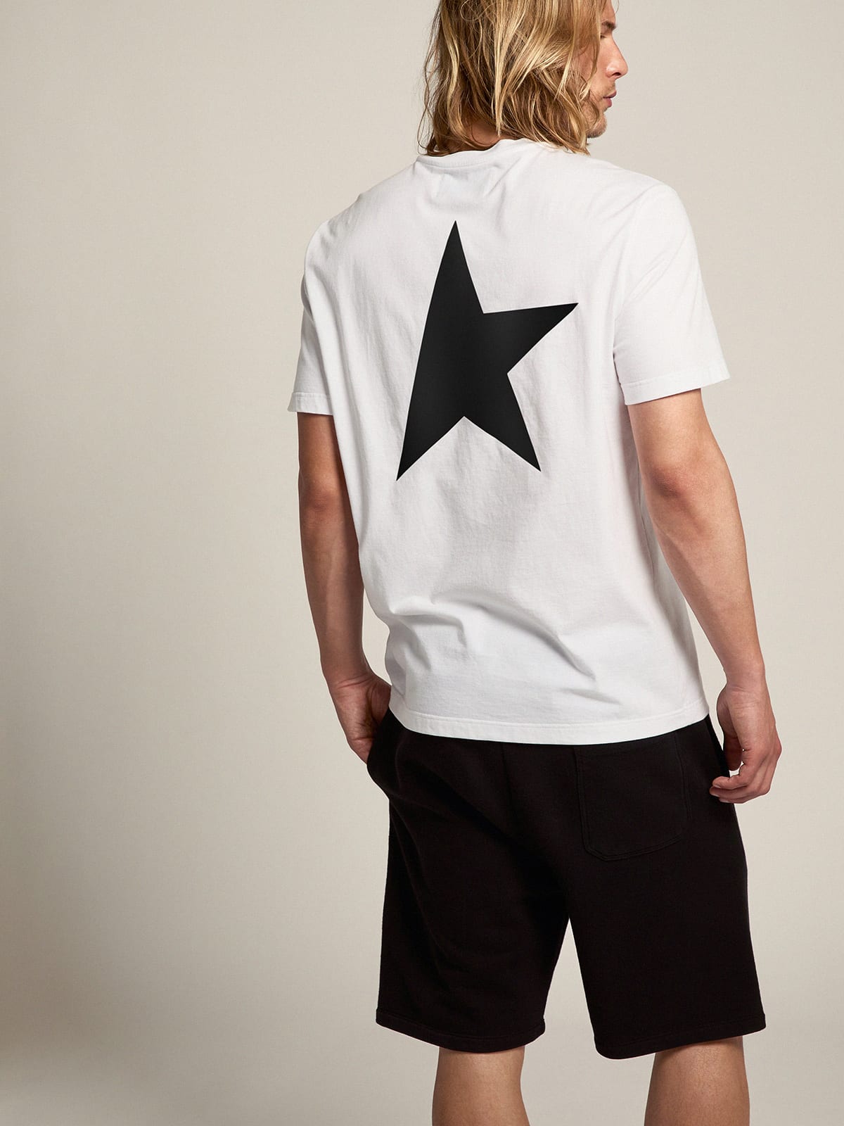 White Star Collection T-shirt with contrasting black logo and star