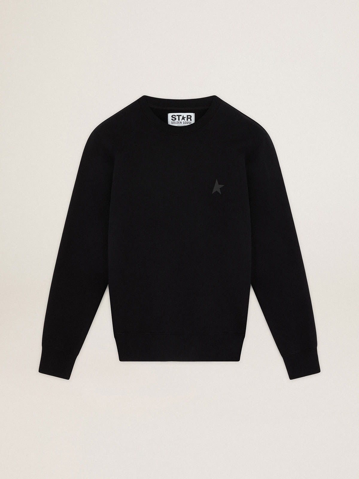 Black Archibald Star Collection sweatshirt with tone-on-tone star