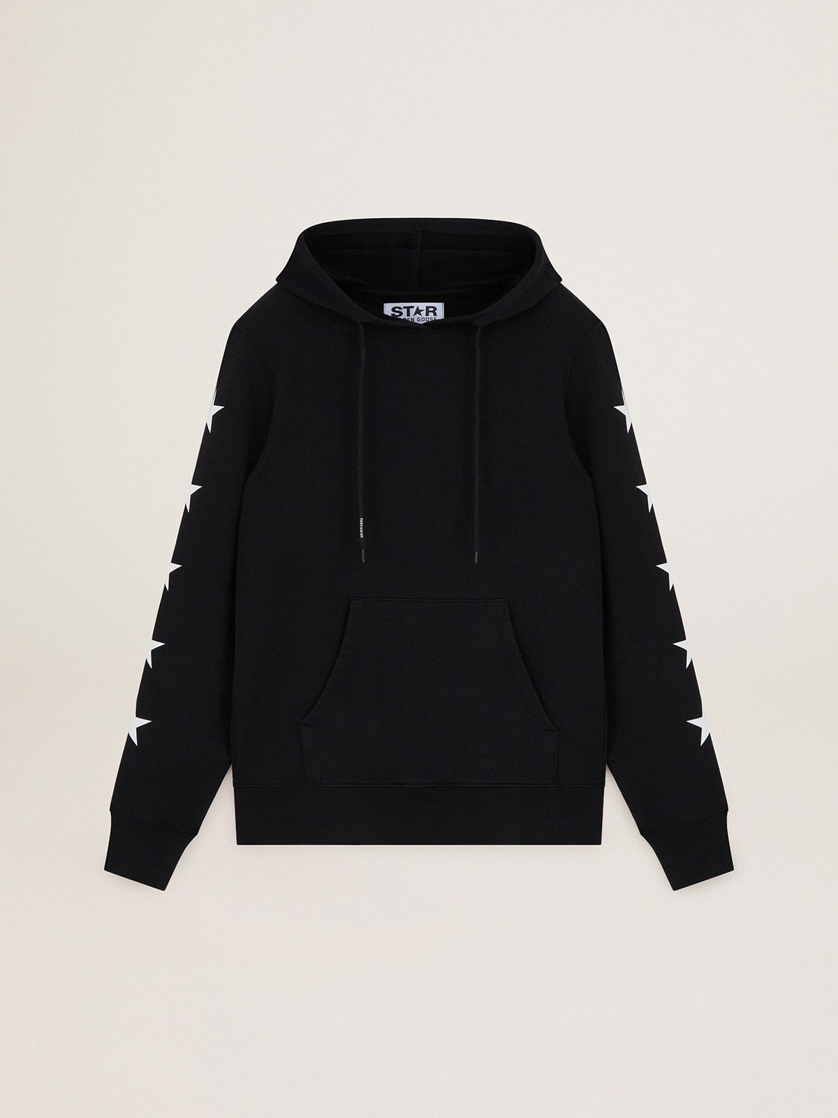 Black Alighiero Star Collection sweatshirt with contrasting white stars | Golden  Goose