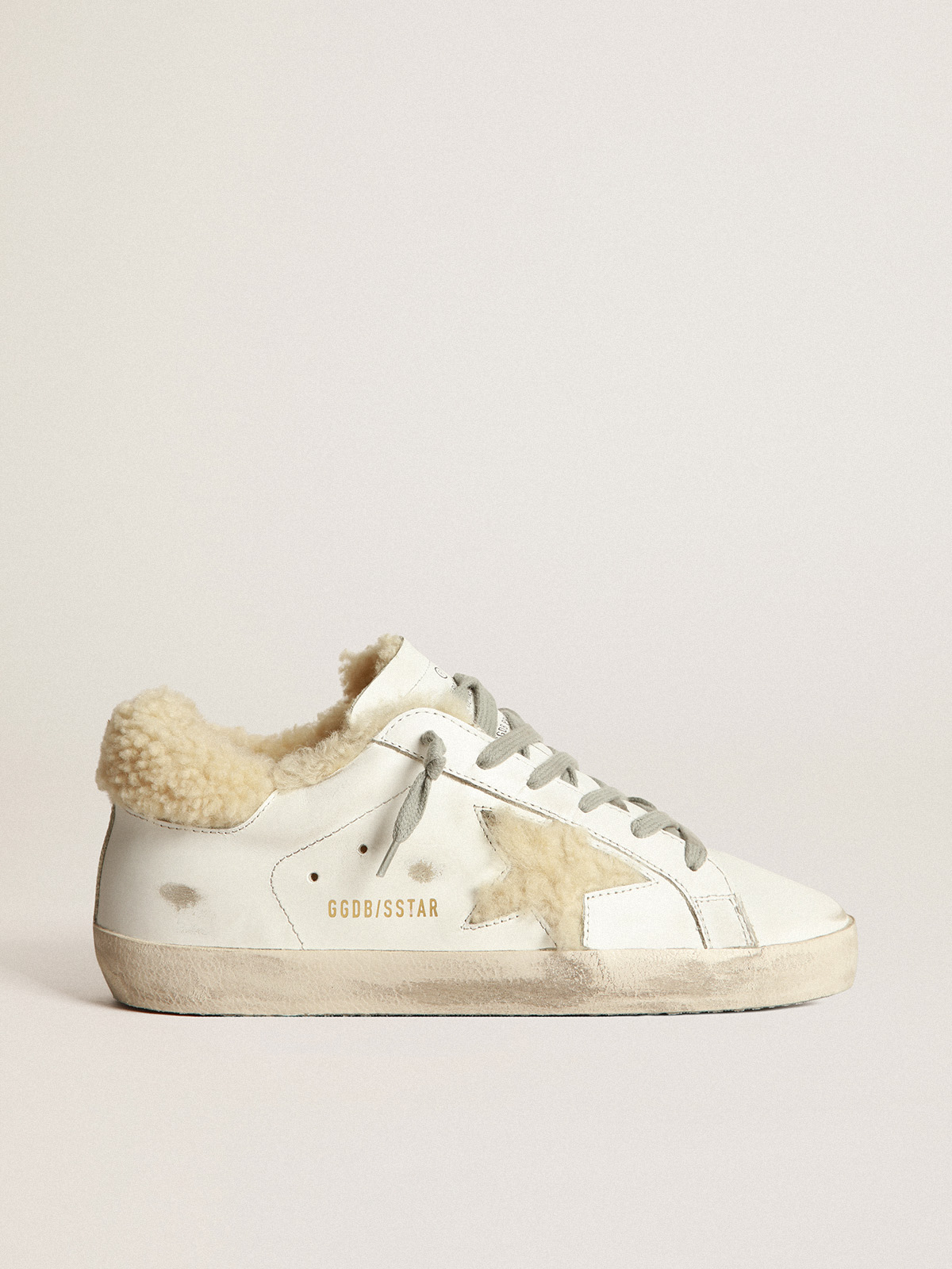 Super-Star sneakers with shearling inserts | Golden Goose