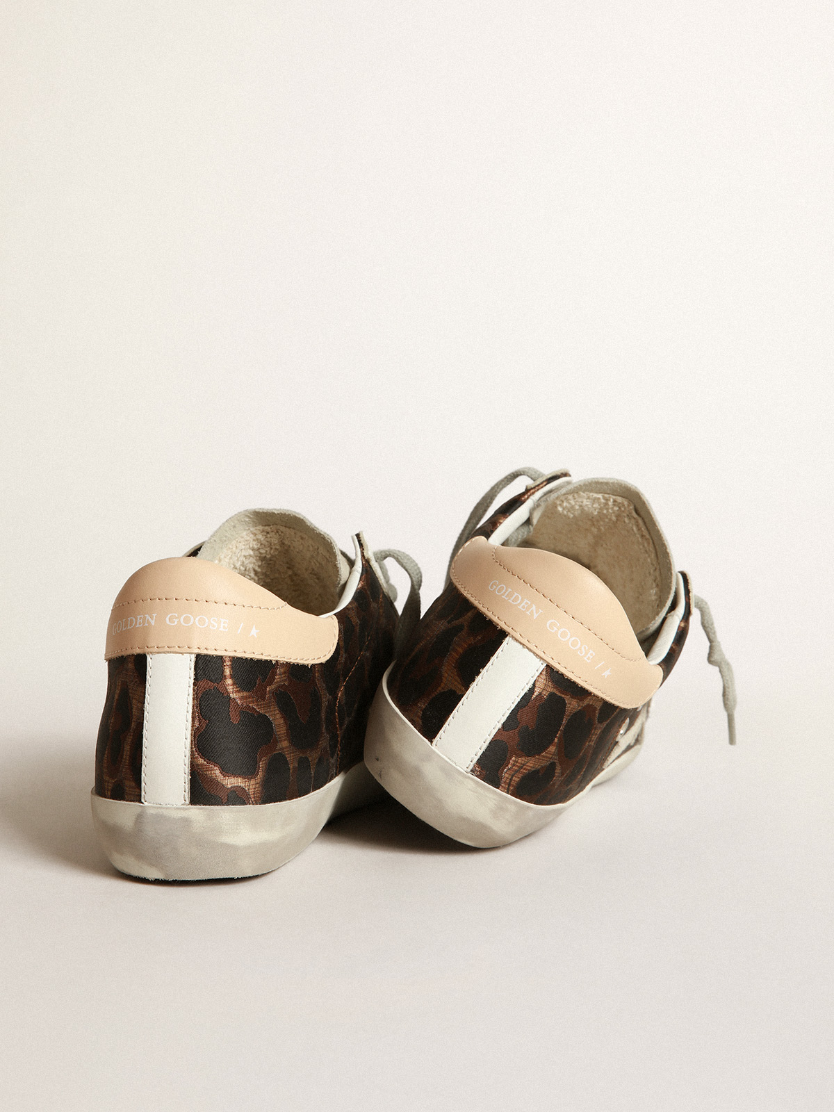 Leopard-print Super-Star sneakers with suede star | Golden Goose