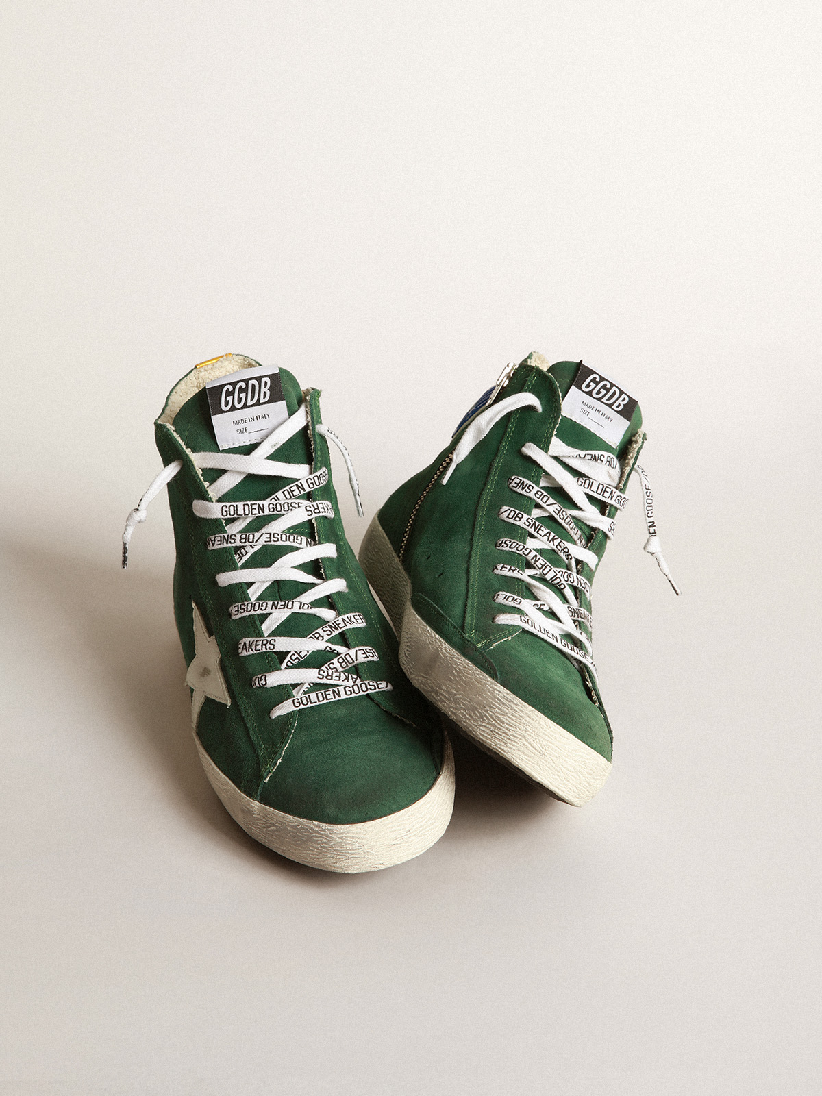 Francy sneakers in green suede with white star | Golden Goose